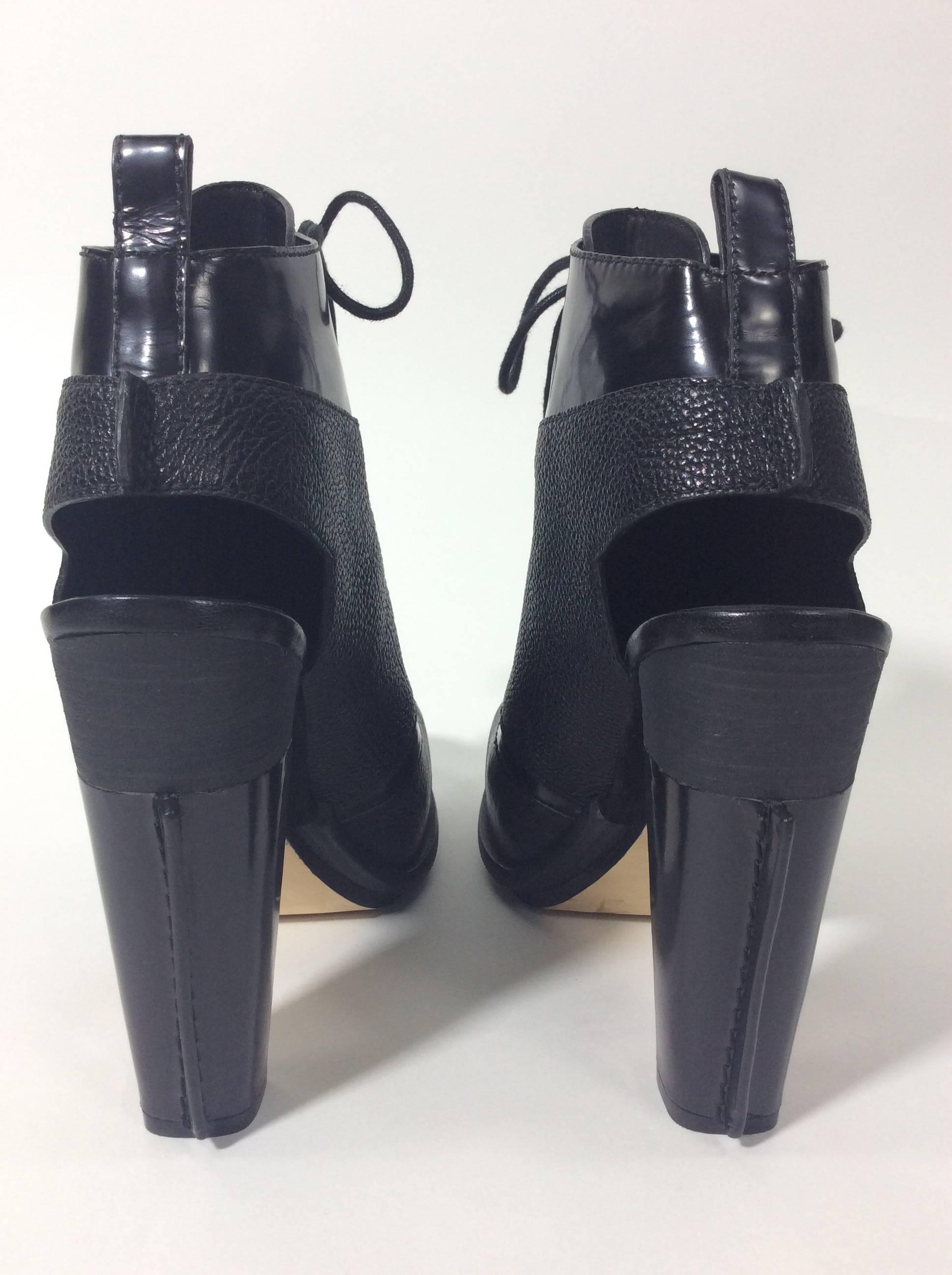 Women's Alexander Wang Black Lace Up Ankle Boot