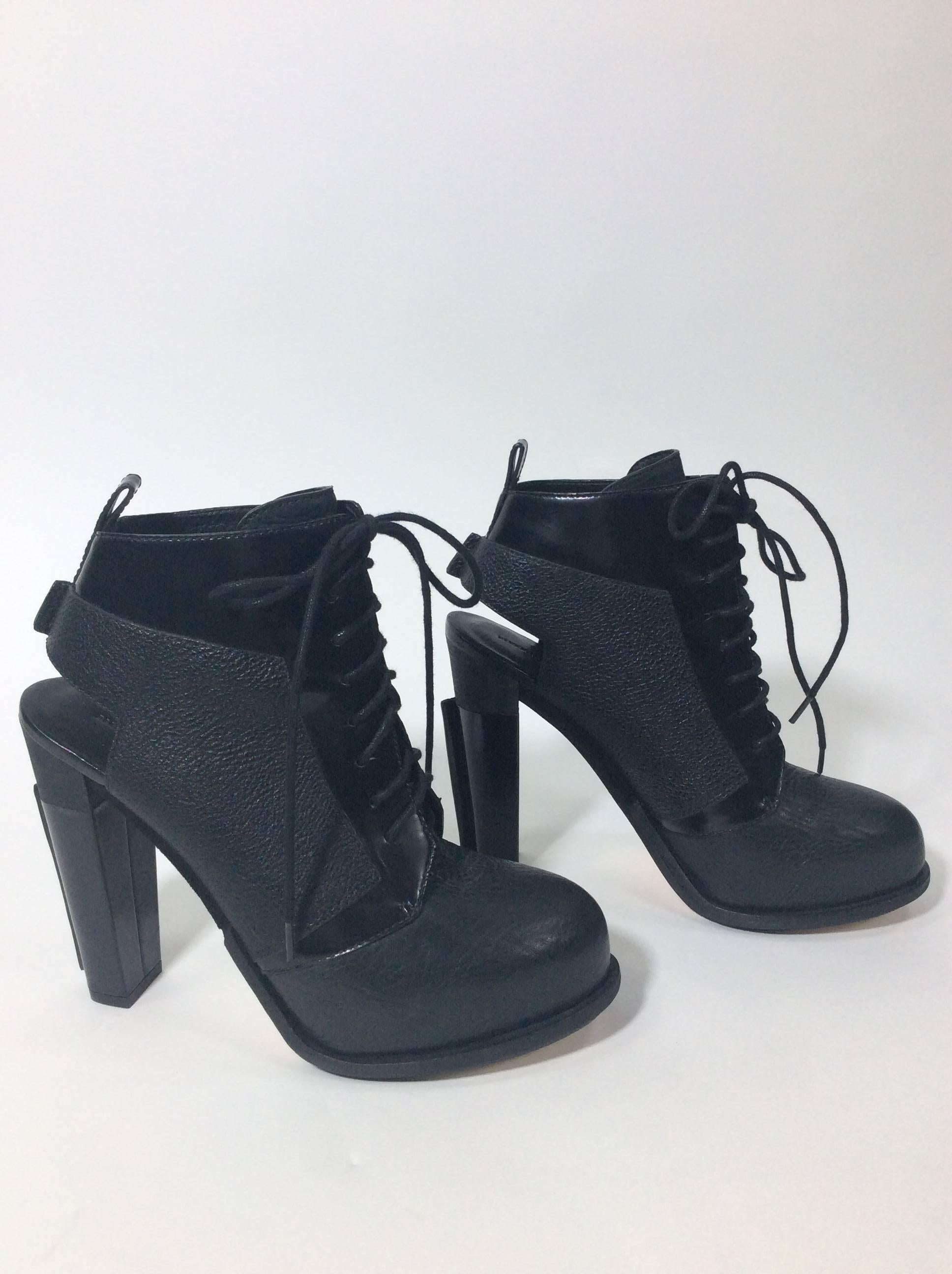Alexander Wang Black Lace Up Ankle Boot 3