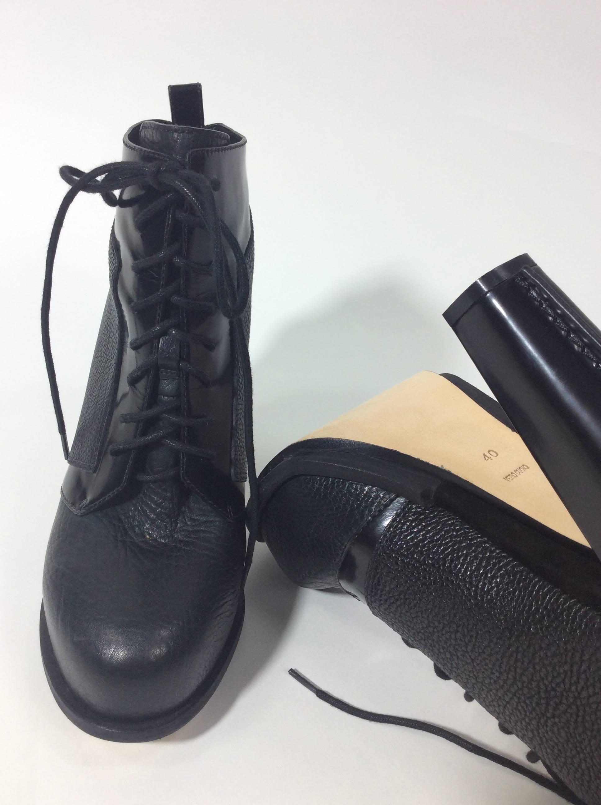 Alexander Wang Black Lace Up Ankle Boot 2