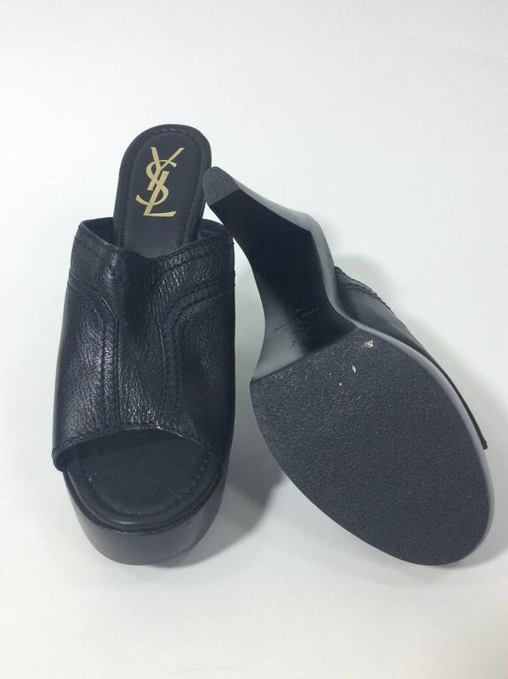 black slide heels