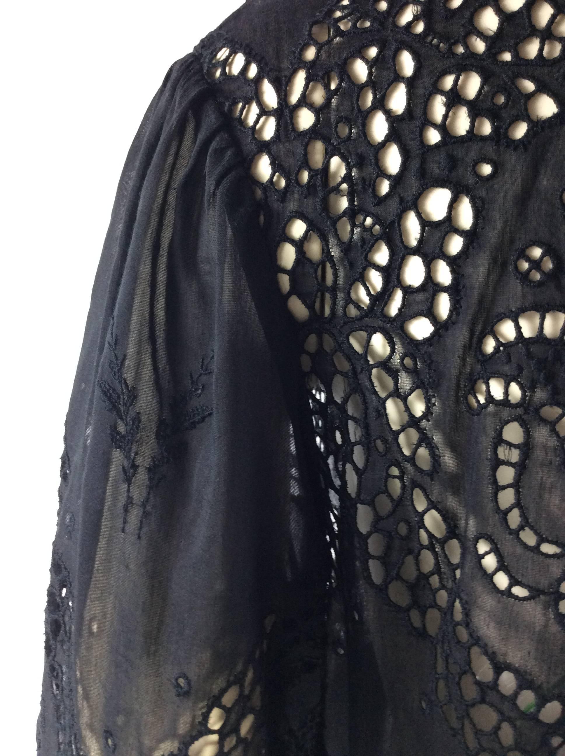 Stella McCartney Black Eyelet Dress For Sale 1