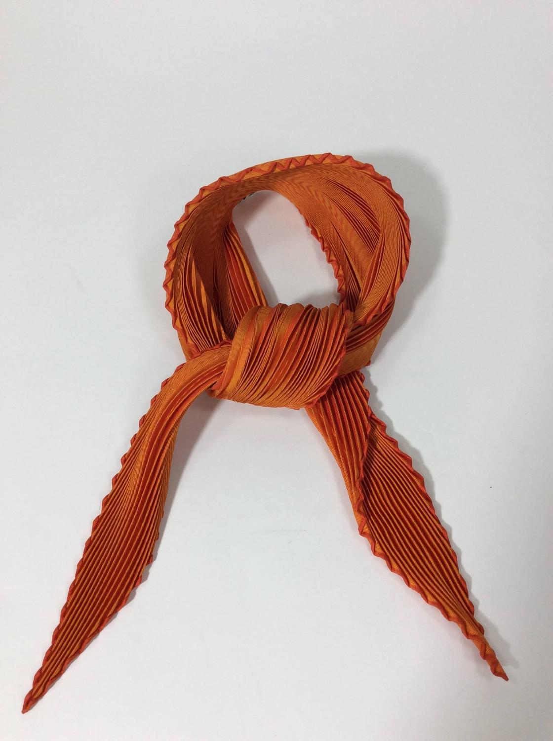 Hermes Fortuny Pleated Scarf at 1stdibs