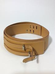 Hermes Leather Double Strap Camel Belt