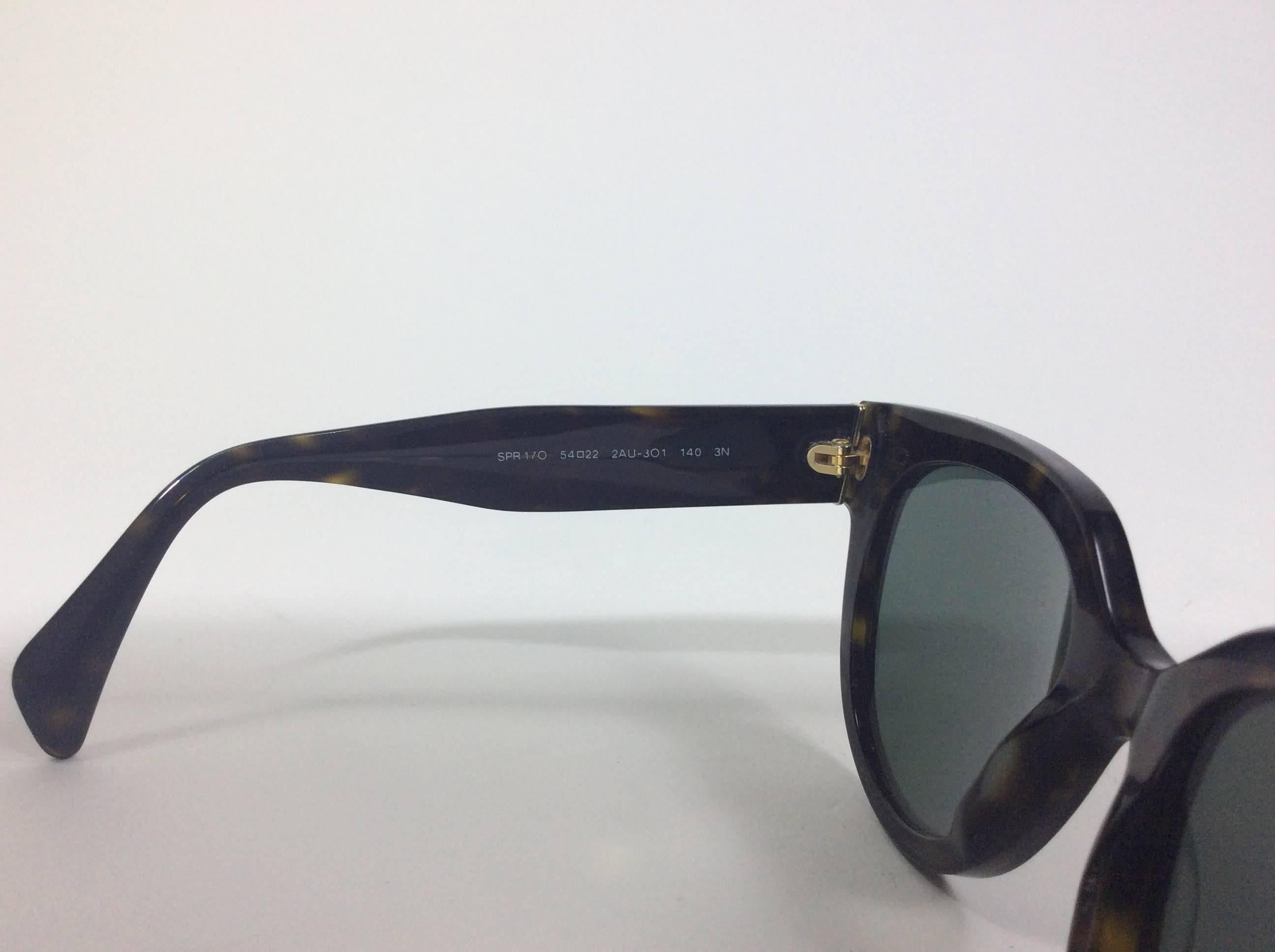 Prada Black Tortoise Cat Eye Sunglass For Sale 1