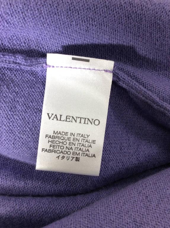 Valentino Lavender Cashmere Bead Embellished Cardigan For Sale at 1stDibs