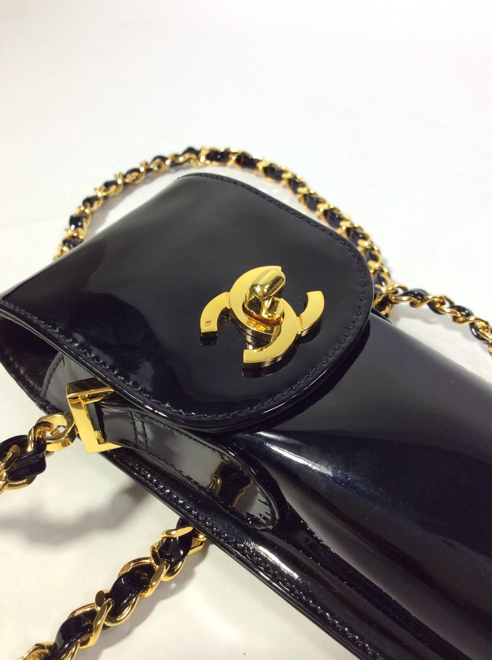 Chanel Black Patent Leather Umbrella Carrier 2