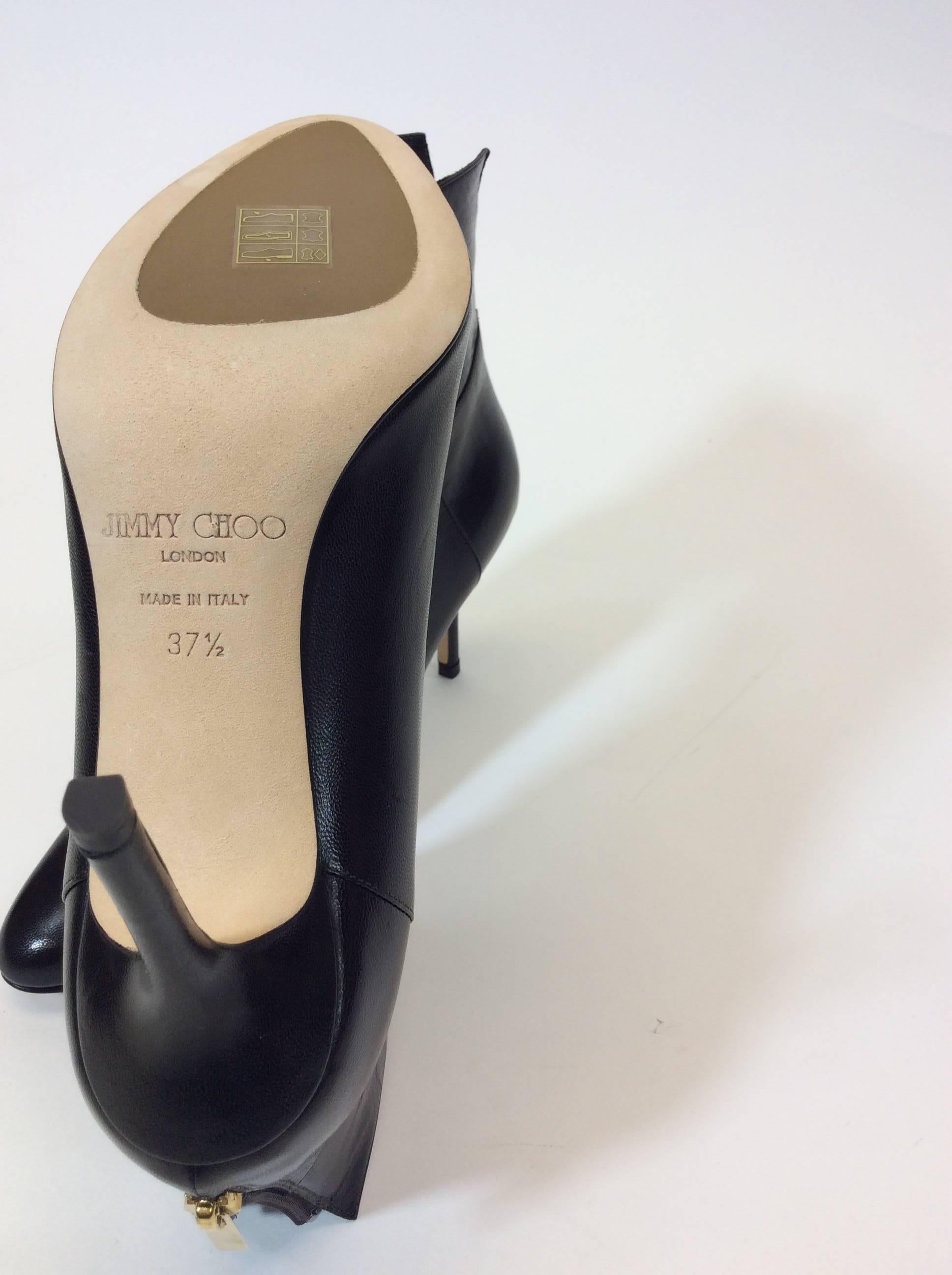 Jimmy Choo Brown Leather Heeled Booties  For Sale 2