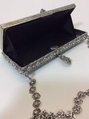 Clara Kasavina Handmade Python Metal Rhinestone Embellished Clutch