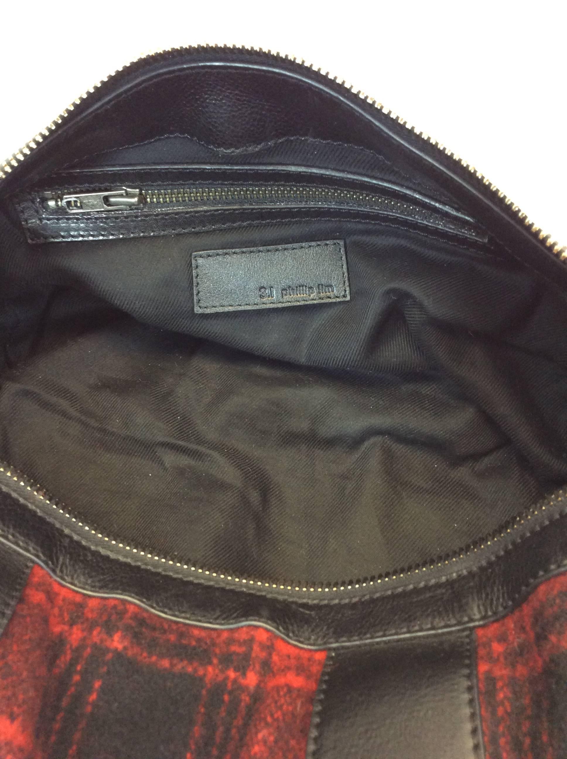 Women's Phillip Lim Black Red Flannel Contemporary Handbag