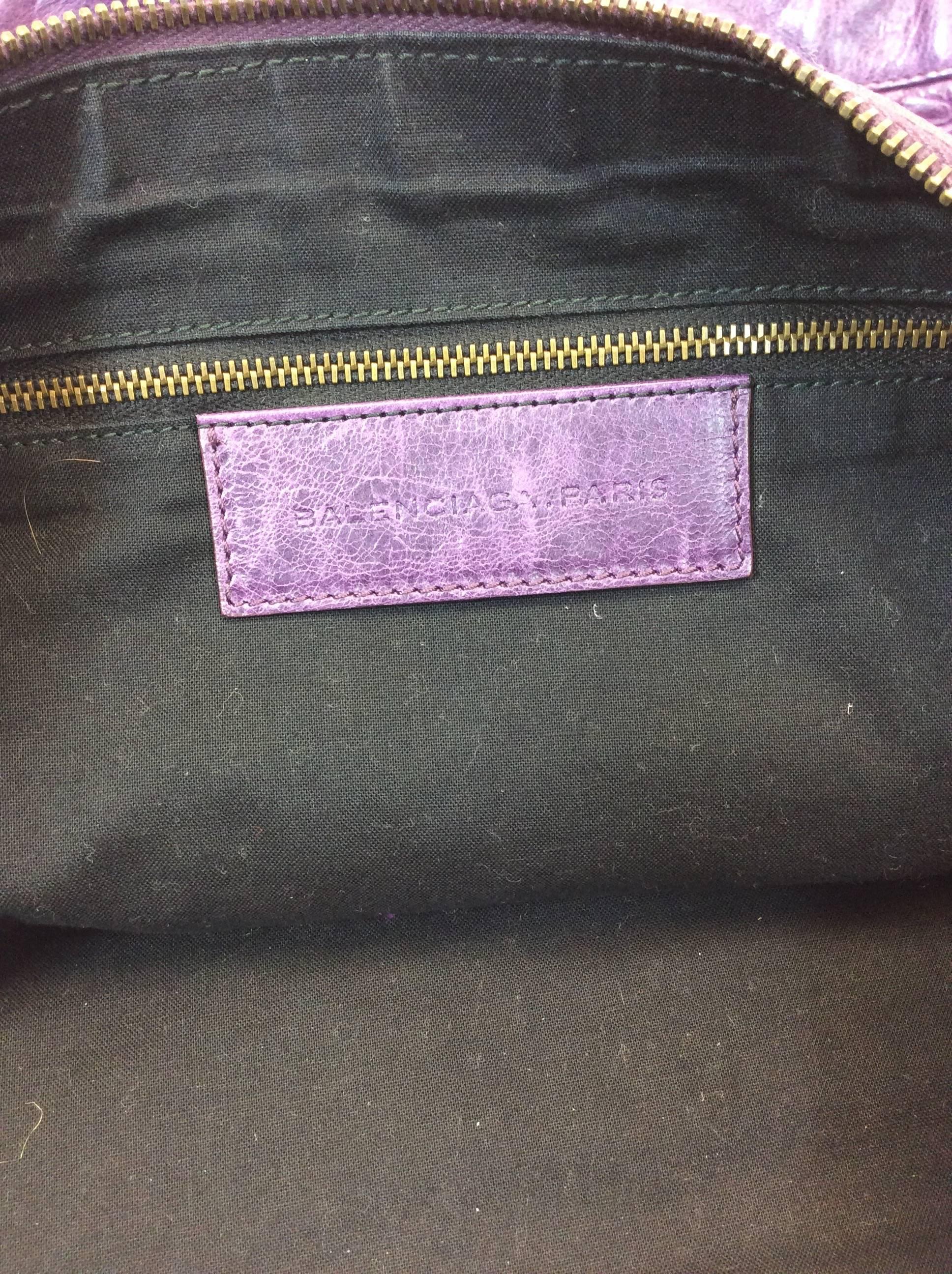 Balenciaga Purple Leather Shoulderbag  2