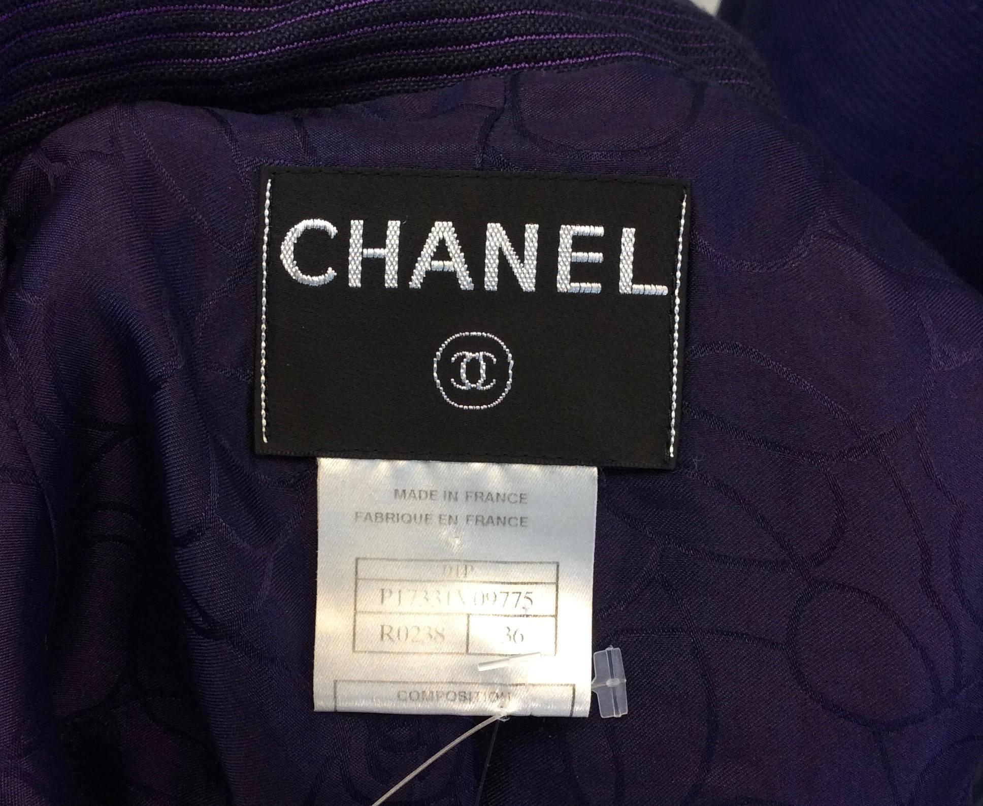 HOLIDAY FLASH SALE! 50% Off! Chanel Two Piece Purple Skirt Suit Set 6