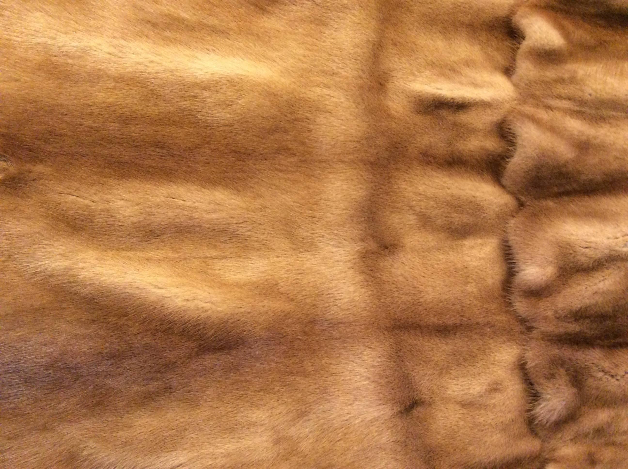 Custom Made Brown Hooded Mink Fur Swing Coat 4