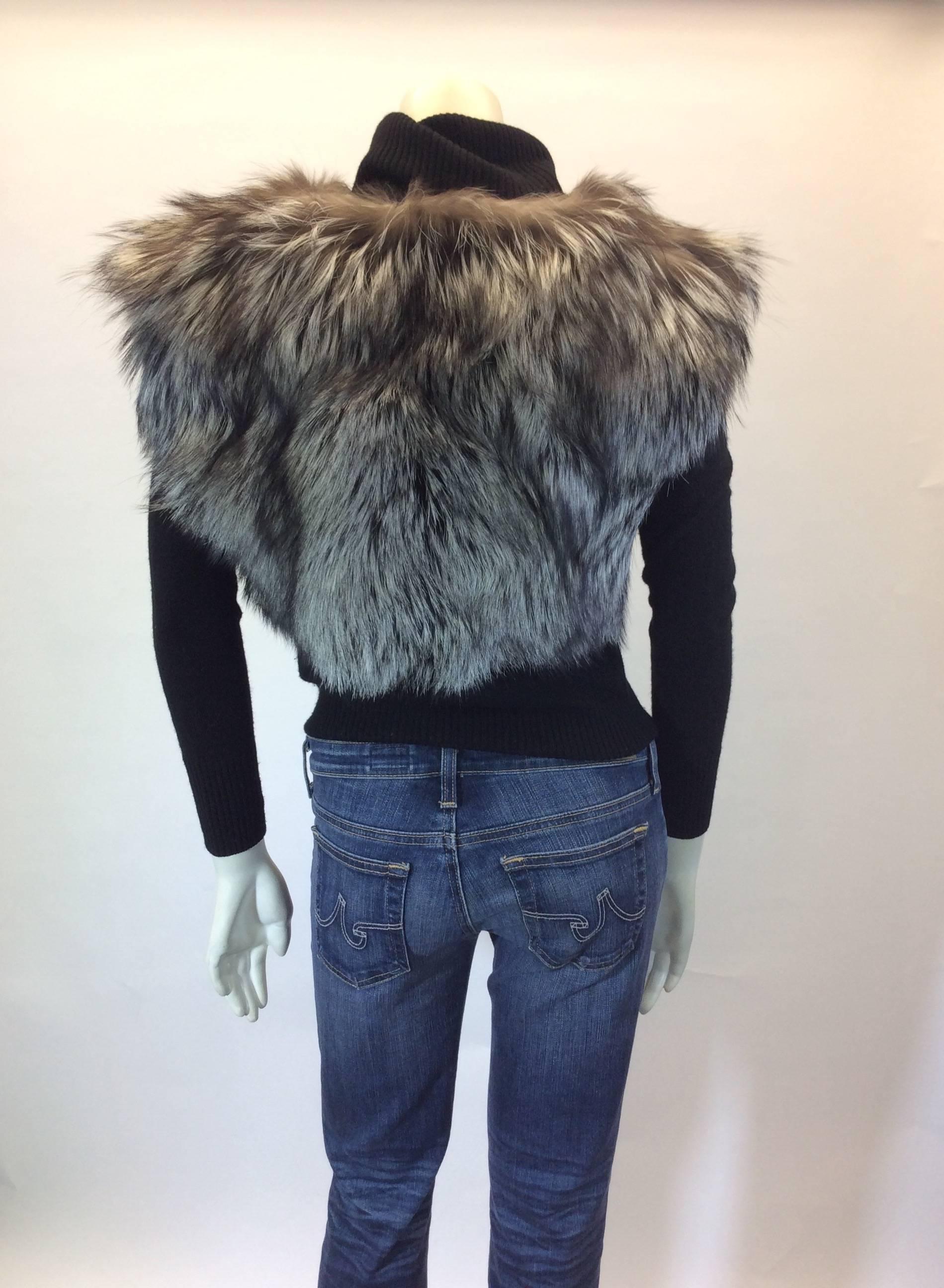 Women's Celine Silver Fox Cropped Vest For Sale