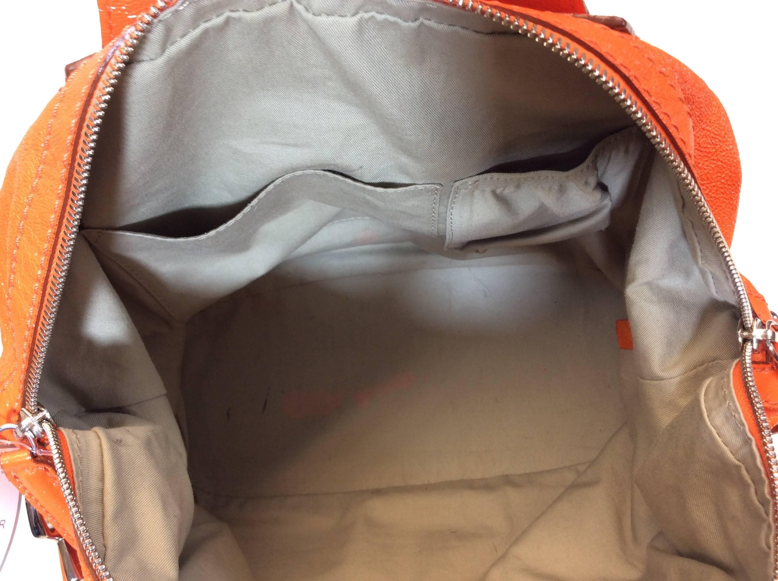 Givenchy Orange Leather Hobo Bag For Sale 4