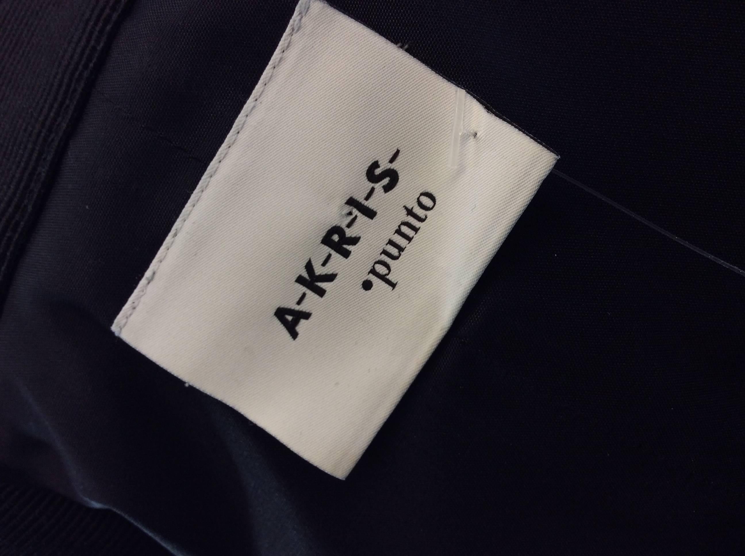 Akris Navy Sleeveless Flared Size 6 Dress For Sale 3