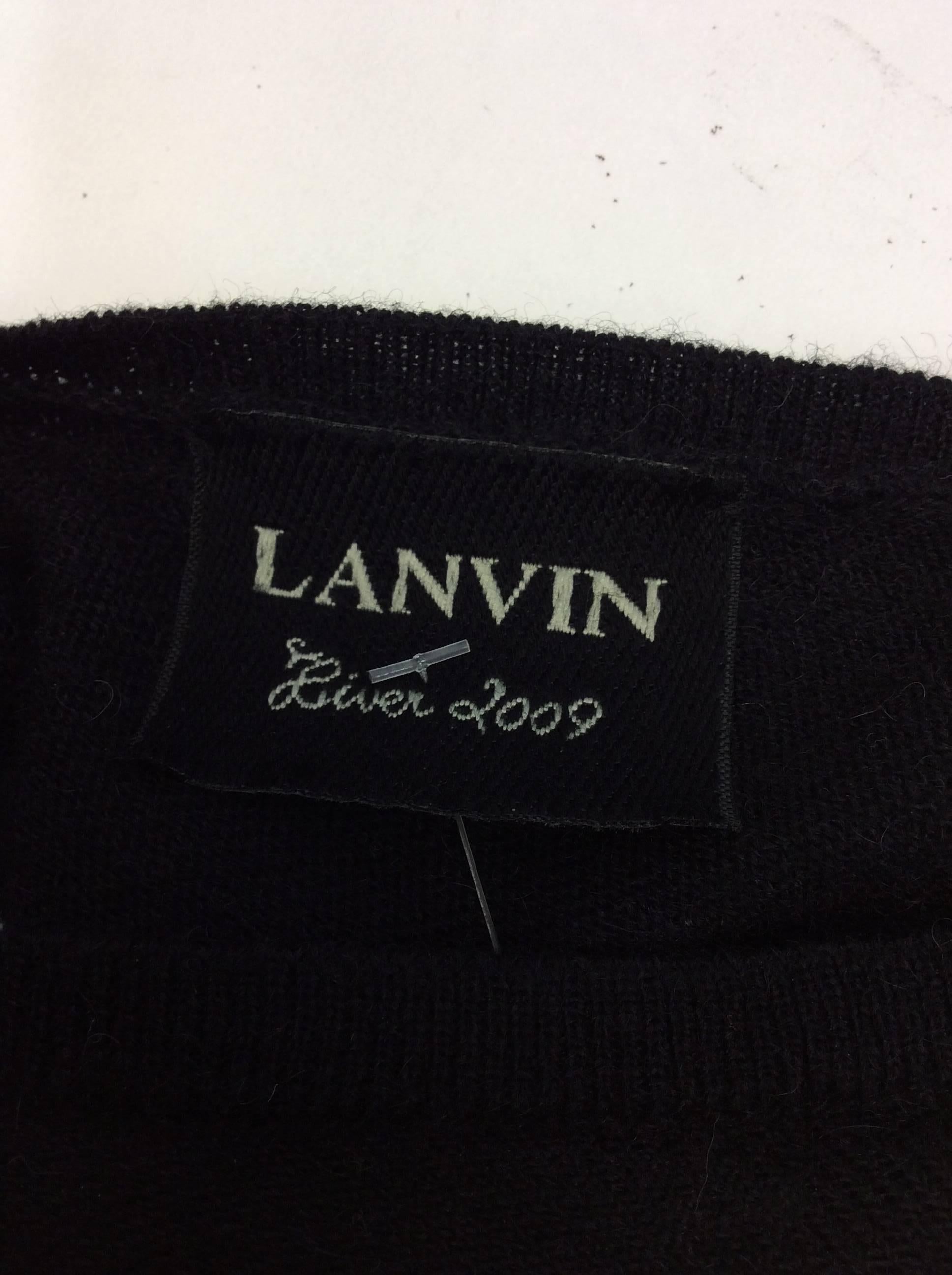 Lanvin Black Rouched Sweater Dress For Sale 1