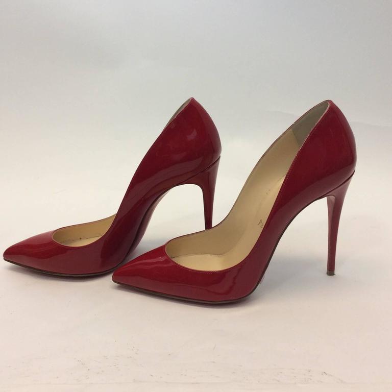 Christian Louboutin Red Patent Pump For Sale at 1stDibs