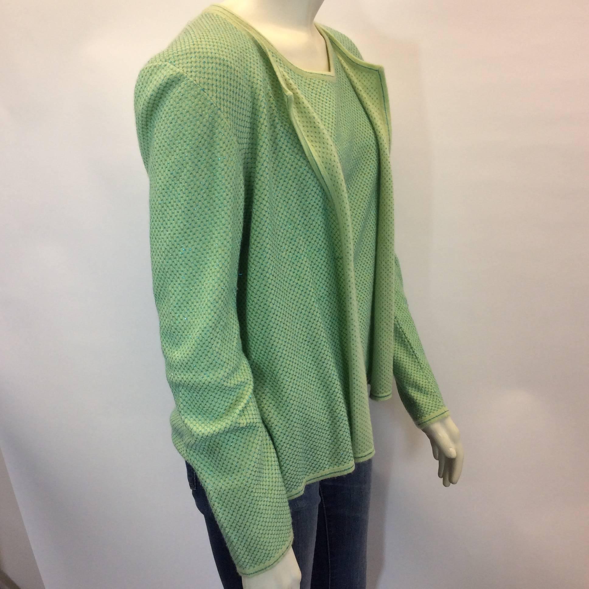 cashmere cardigan green