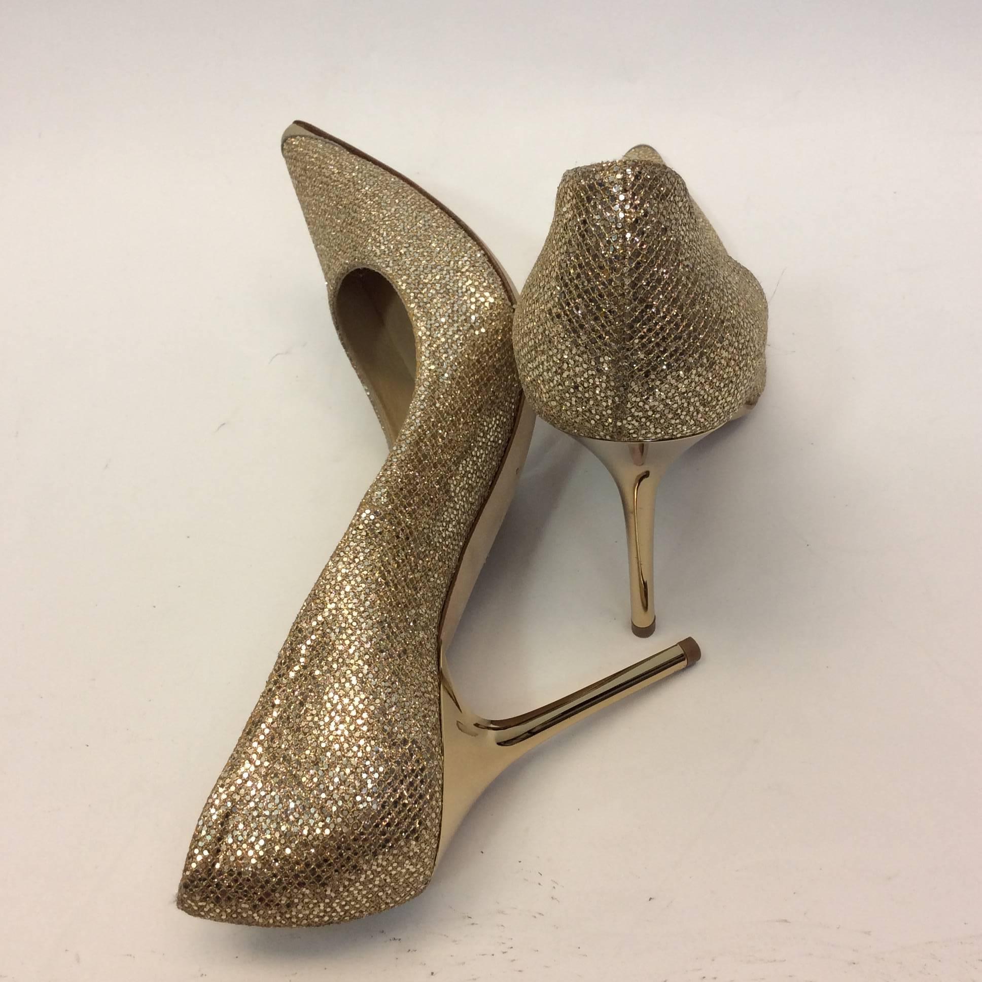 Women's Jimmy Choo Gold Sequined Pump For Sale