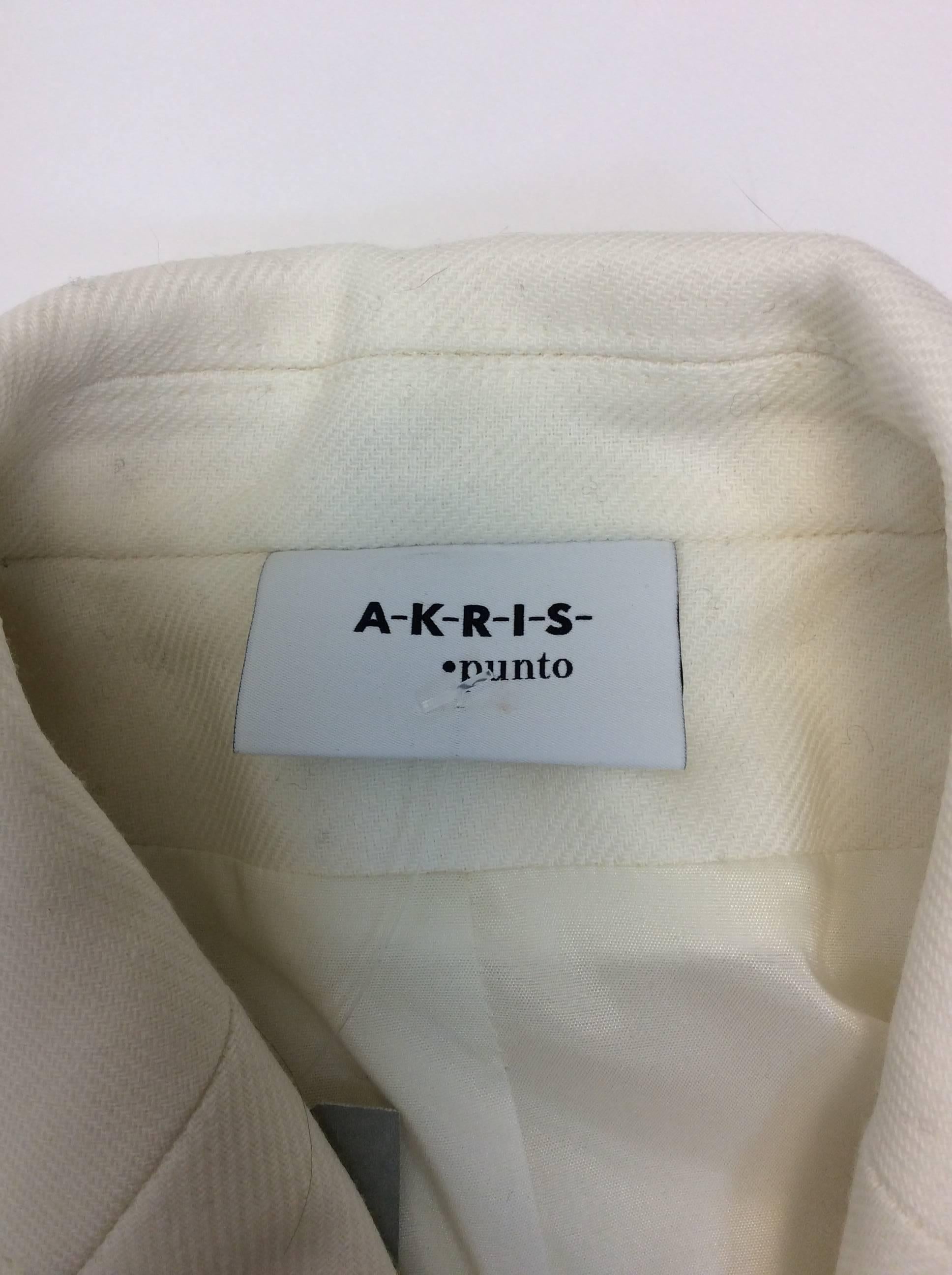 Akris White Zipped Boxy Blazer For Sale 2
