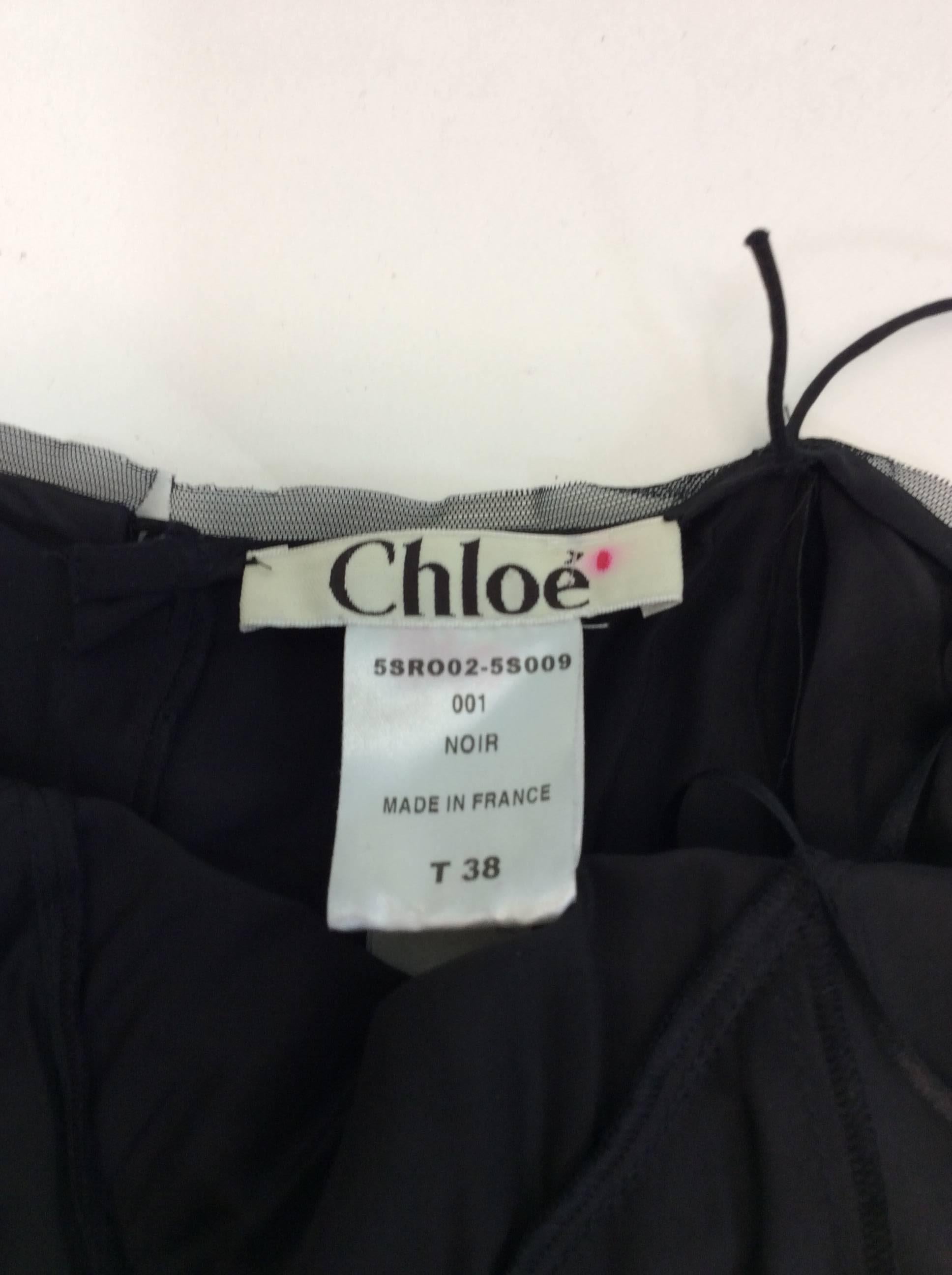 Chloe Black Tulle Evening Dress For Sale 3
