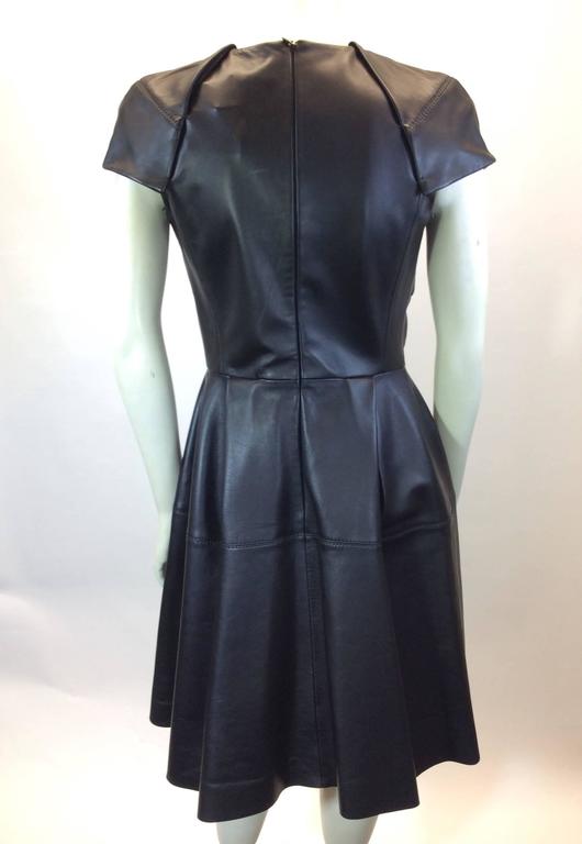 Dice Kayek Black Leather Structured Dress For Sale at 1stDibs