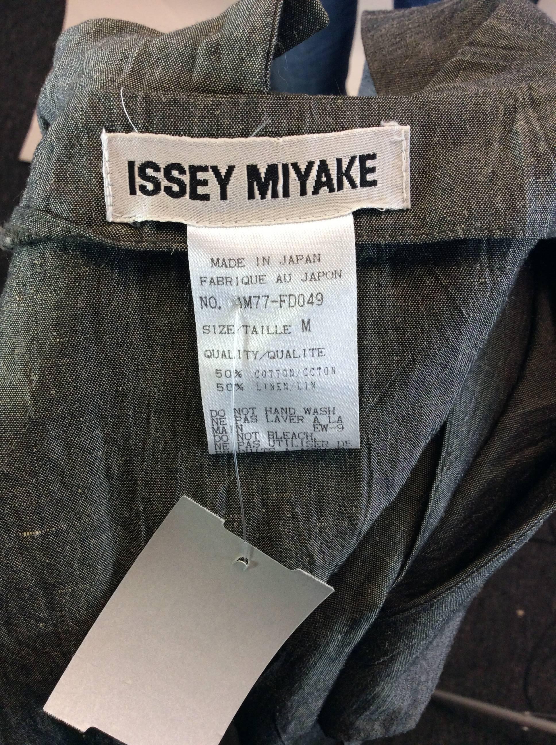 Issey Miyake Grey Linen Button Up Jacket 4