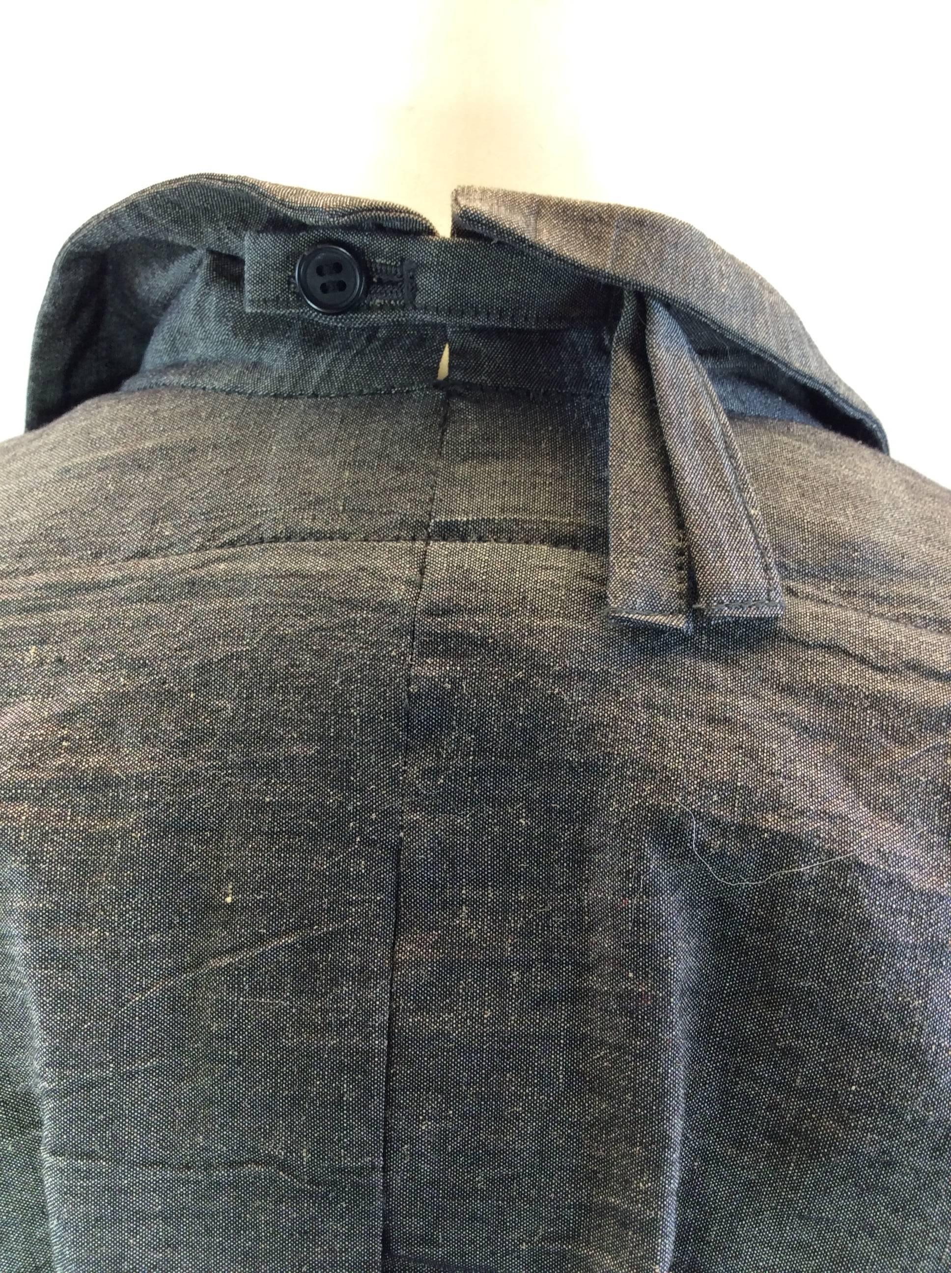 Issey Miyake Grey Linen Button Up Jacket 1