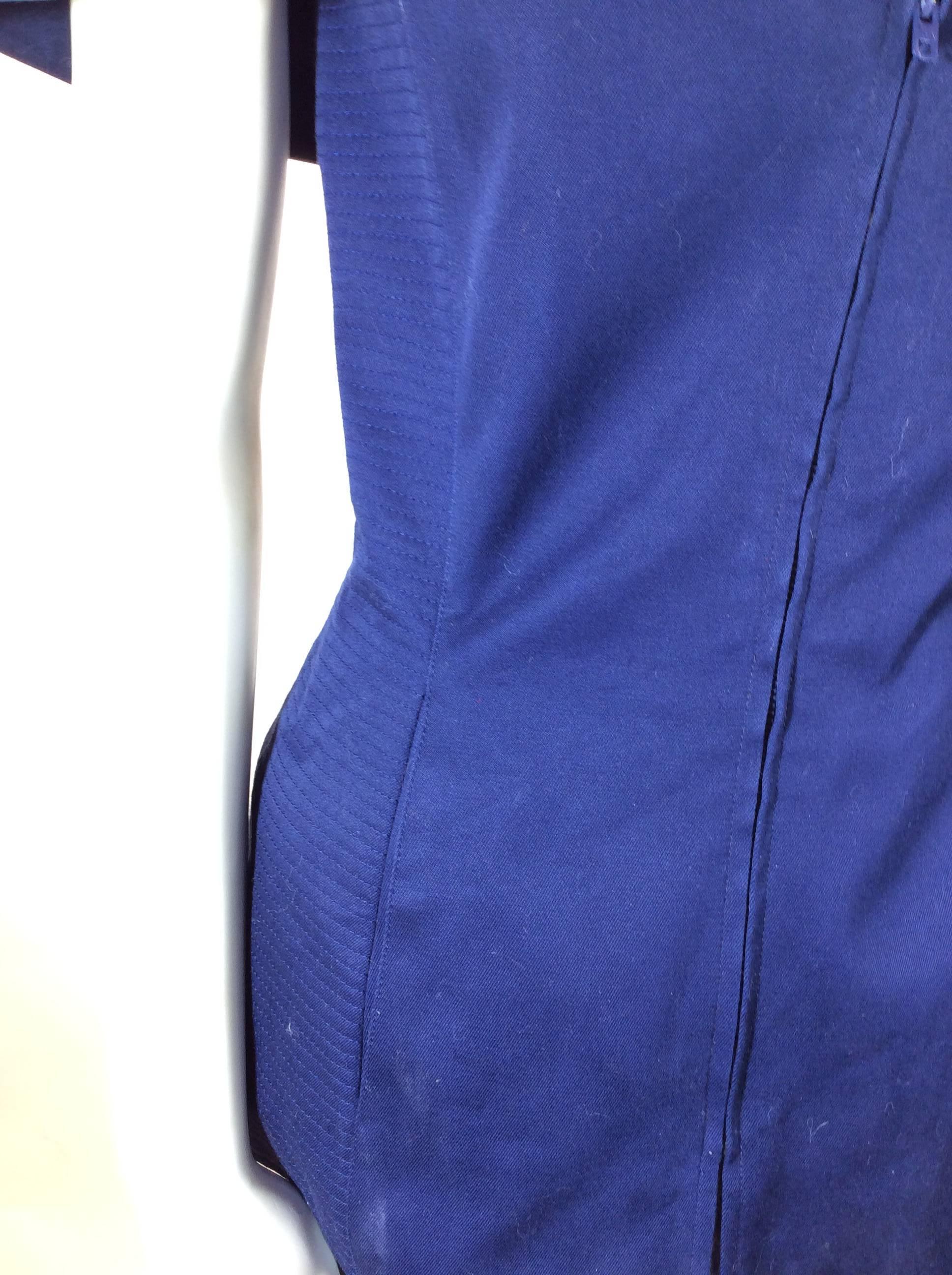 Claude Montana Blue Zip Up Vest For Sale 2