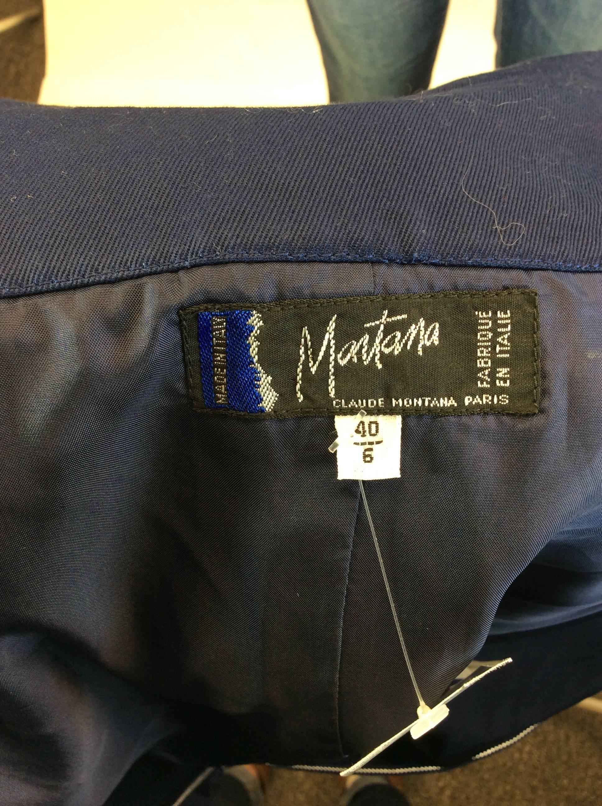 Claude Montana Blue Zip Up Vest For Sale 4