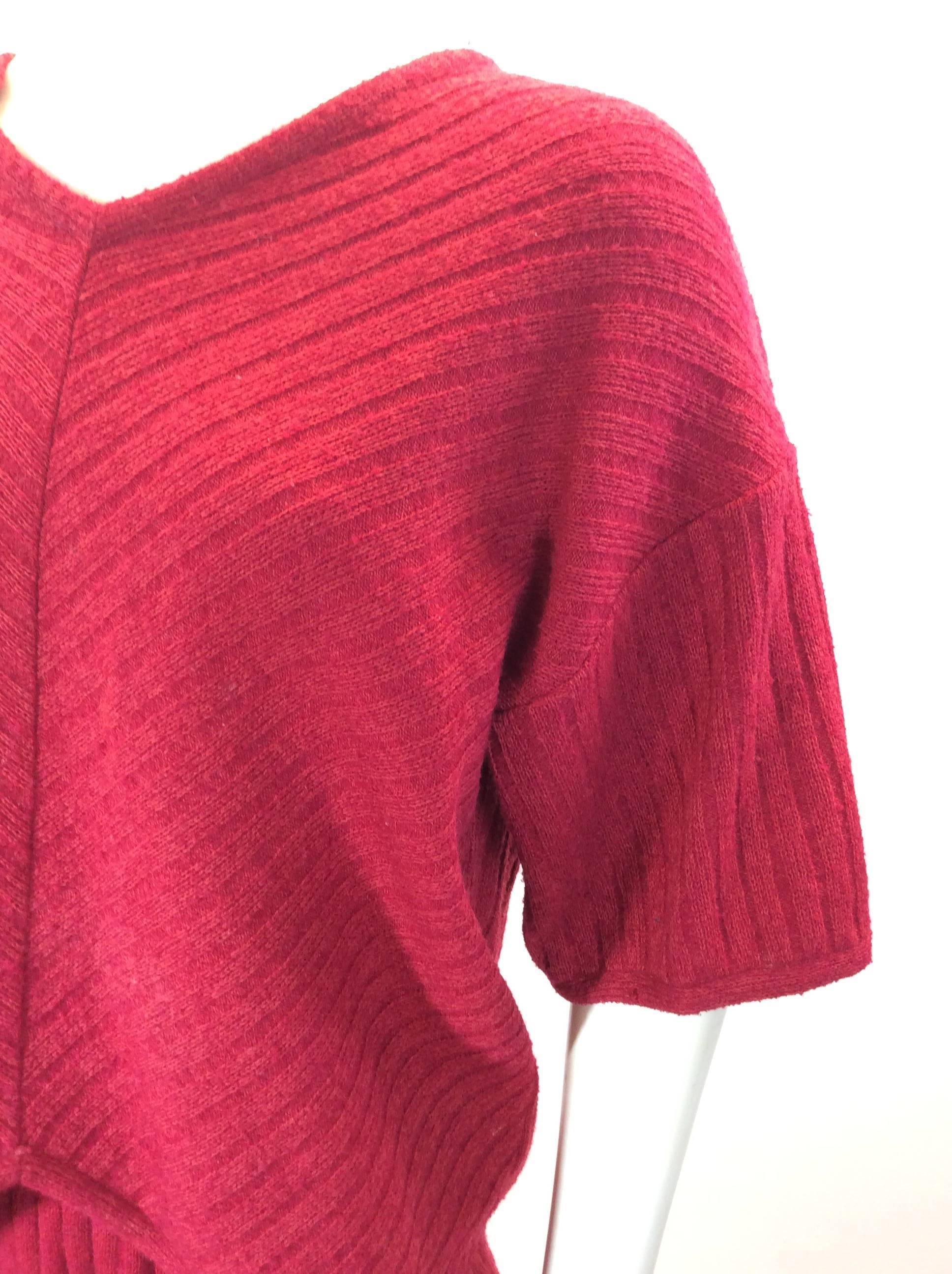 Missoni Red Knit Two Piece Sweater and Pant Set For Sale 3