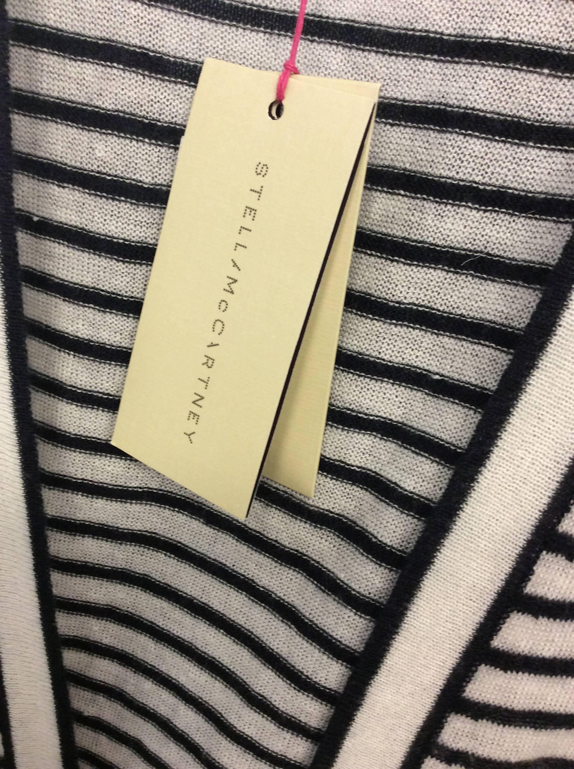 Stella McCartney White and Blue Cashmere Cardigan For Sale 2