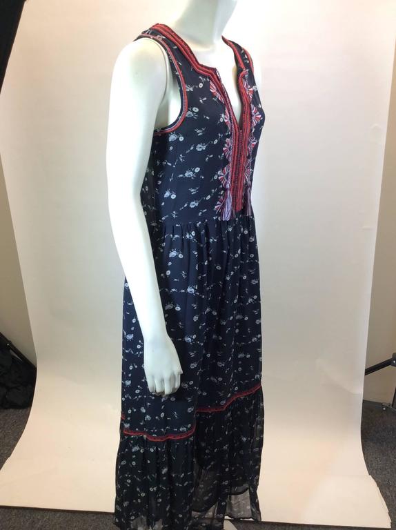 Ulla Johnson Navy Print Dress NWT For Sale at 1stDibs