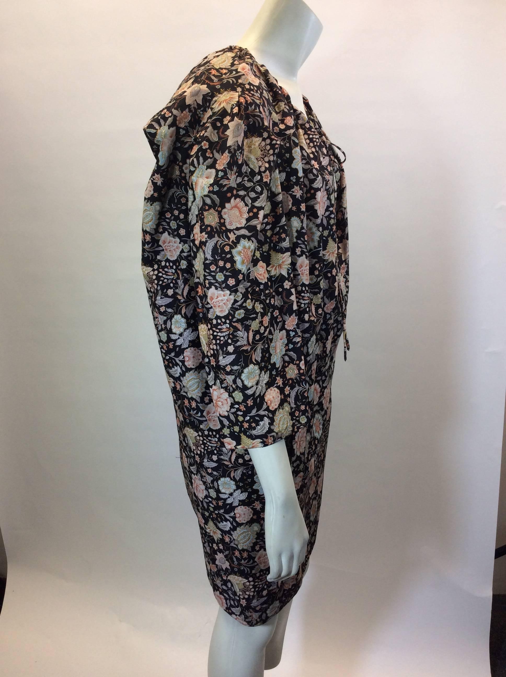 Balenciaga Black Printed Cotton Dress In Excellent Condition For Sale In Narberth, PA