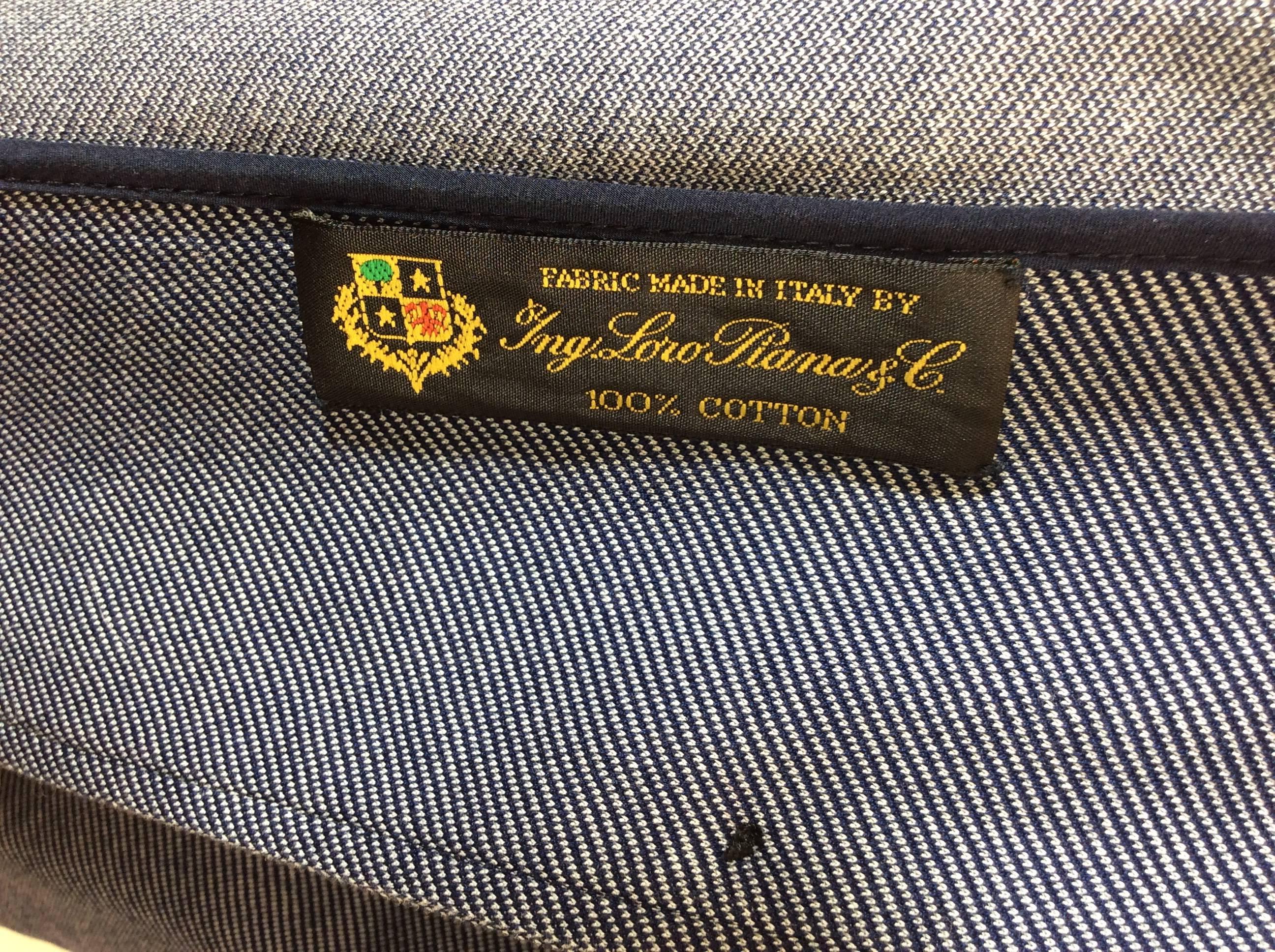 Loro Piana Navy Striped Blazer For Sale 5