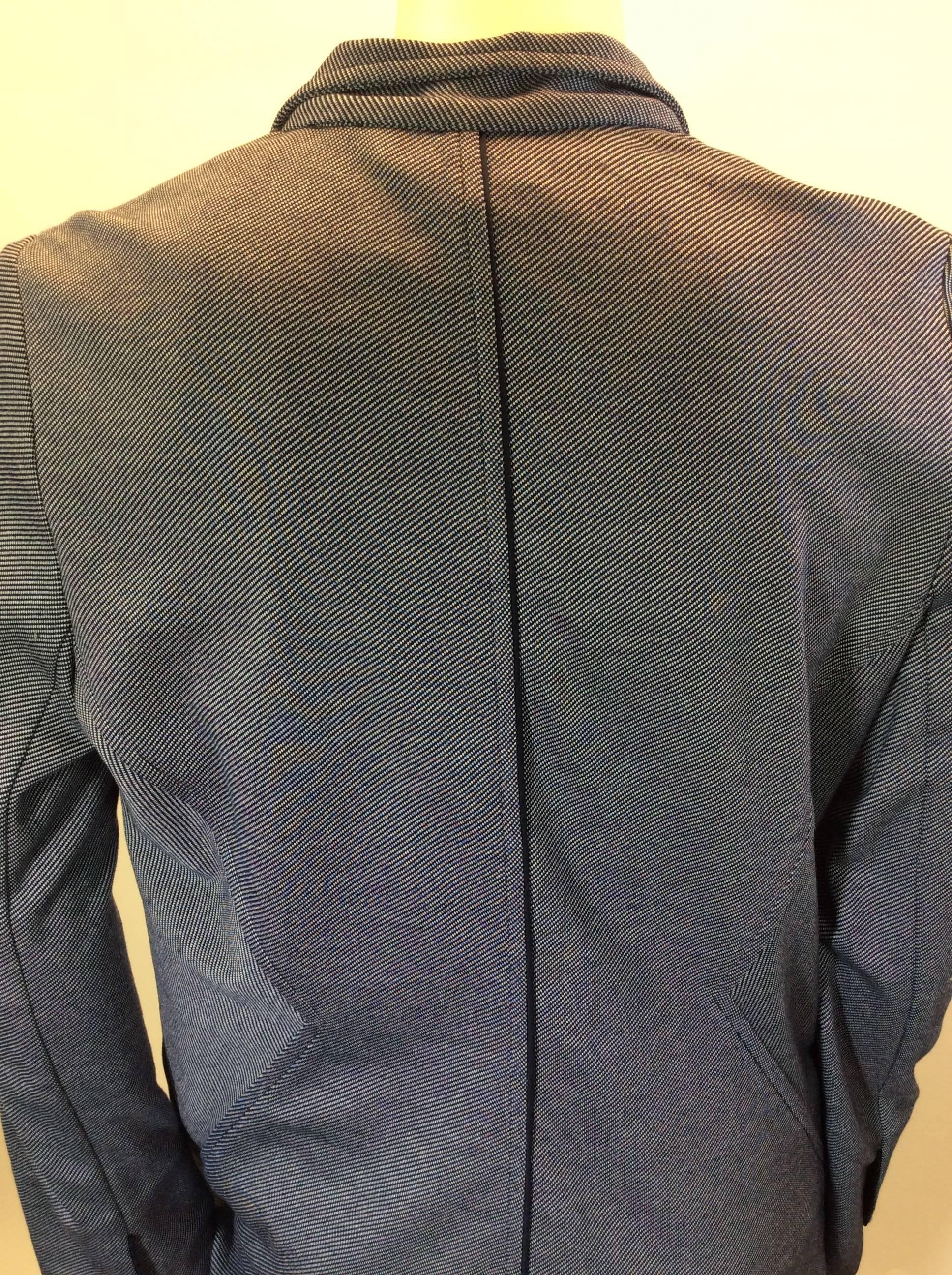 Loro Piana Navy Striped Blazer For Sale 1