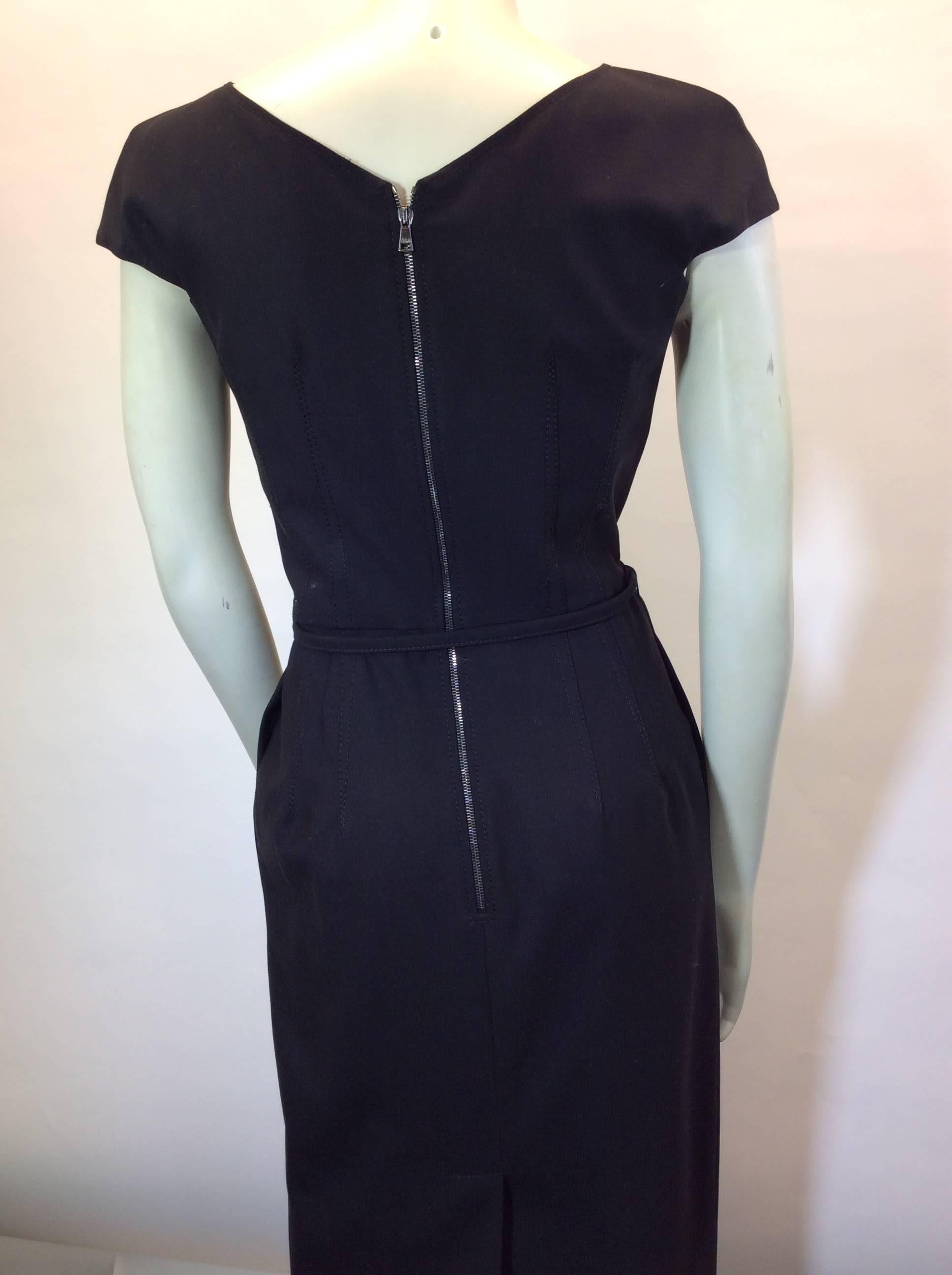 Dolce & Gabbana Black Belted Dress For Sale 1