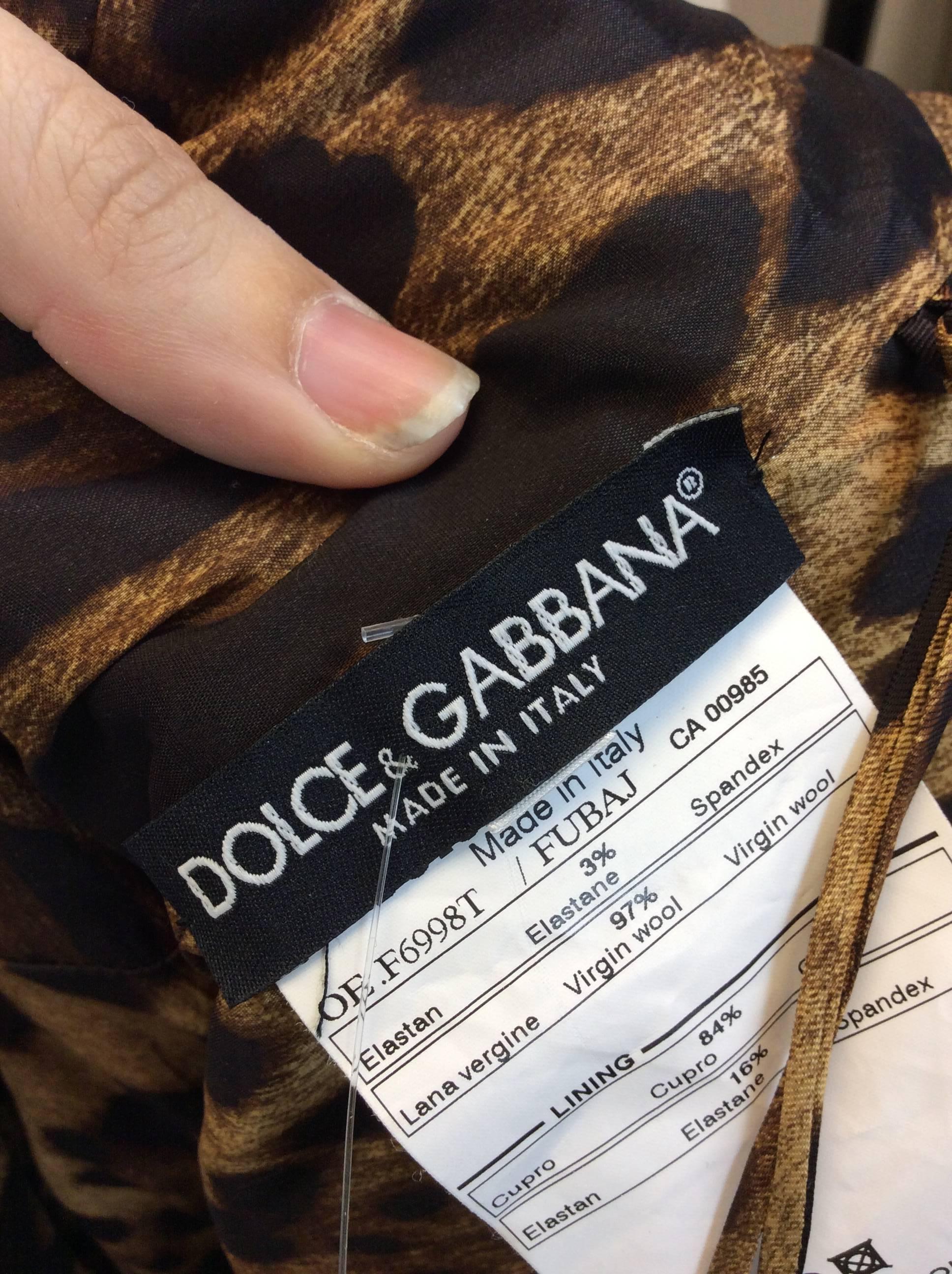Dolce & Gabbana Black Belted Dress For Sale 3