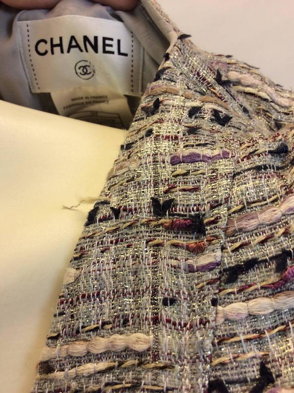 Chanel Grey Tweed Dress with Pockets For Sale at 1stDibs