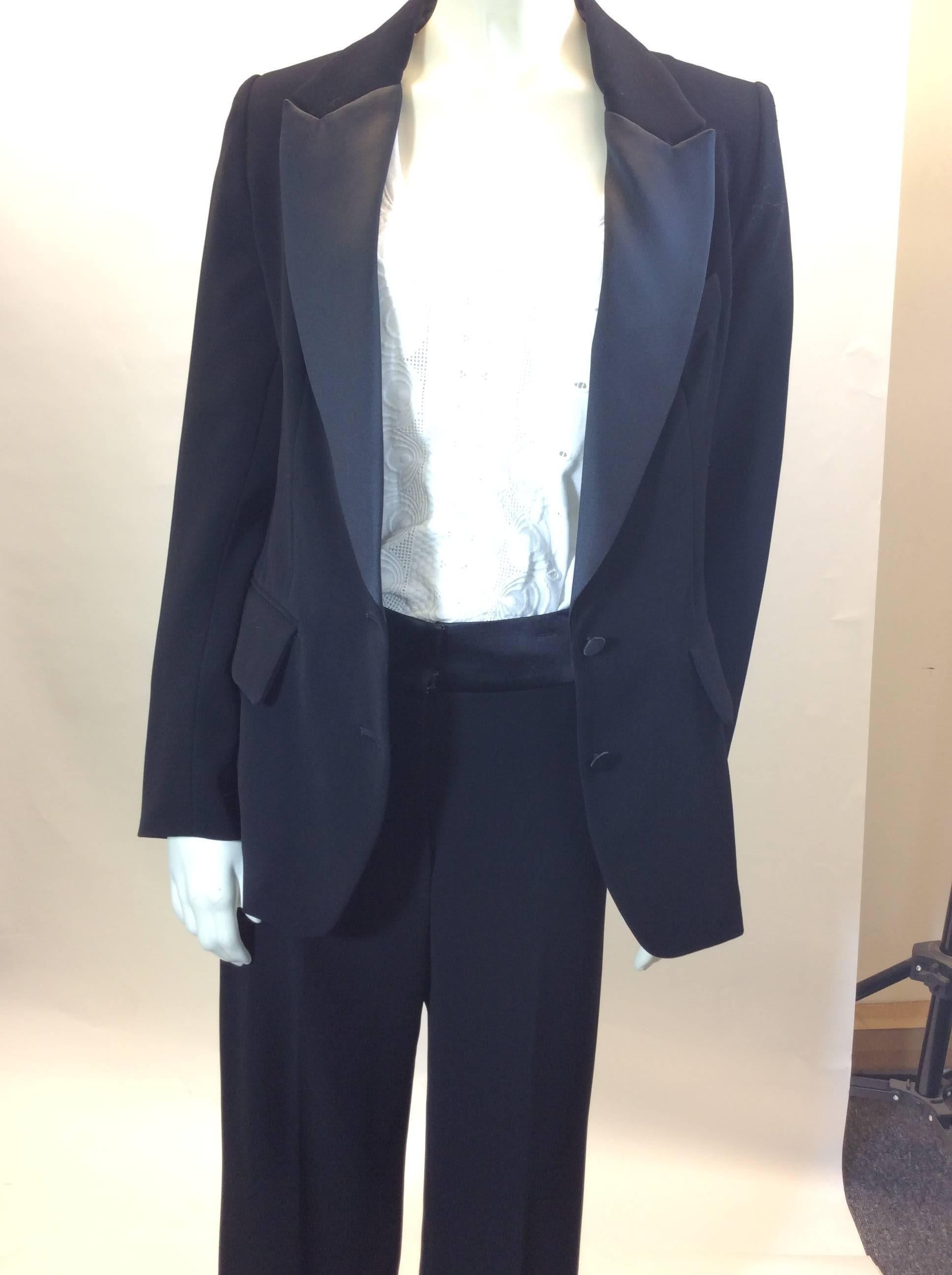 Women's Yves Saint Laurent 2 Piece Tuxedo Pant Suit For Sale