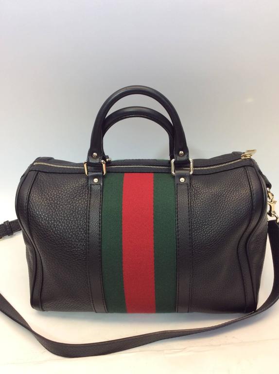 Gucci Black Striped Barrel Bag For Sale at 1stdibs