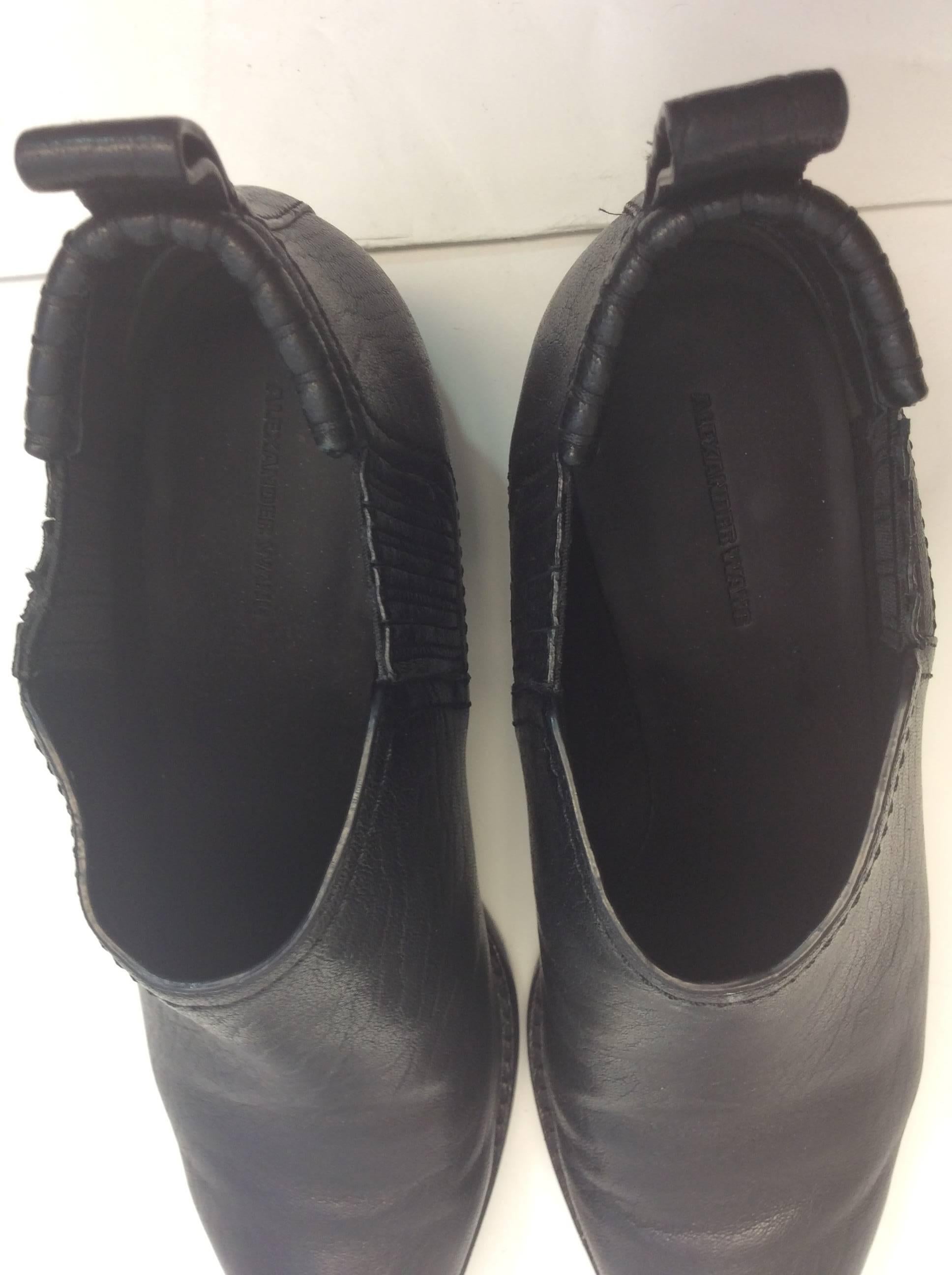 Black Alexander Wang Silver Cutout Heel Booties For Sale