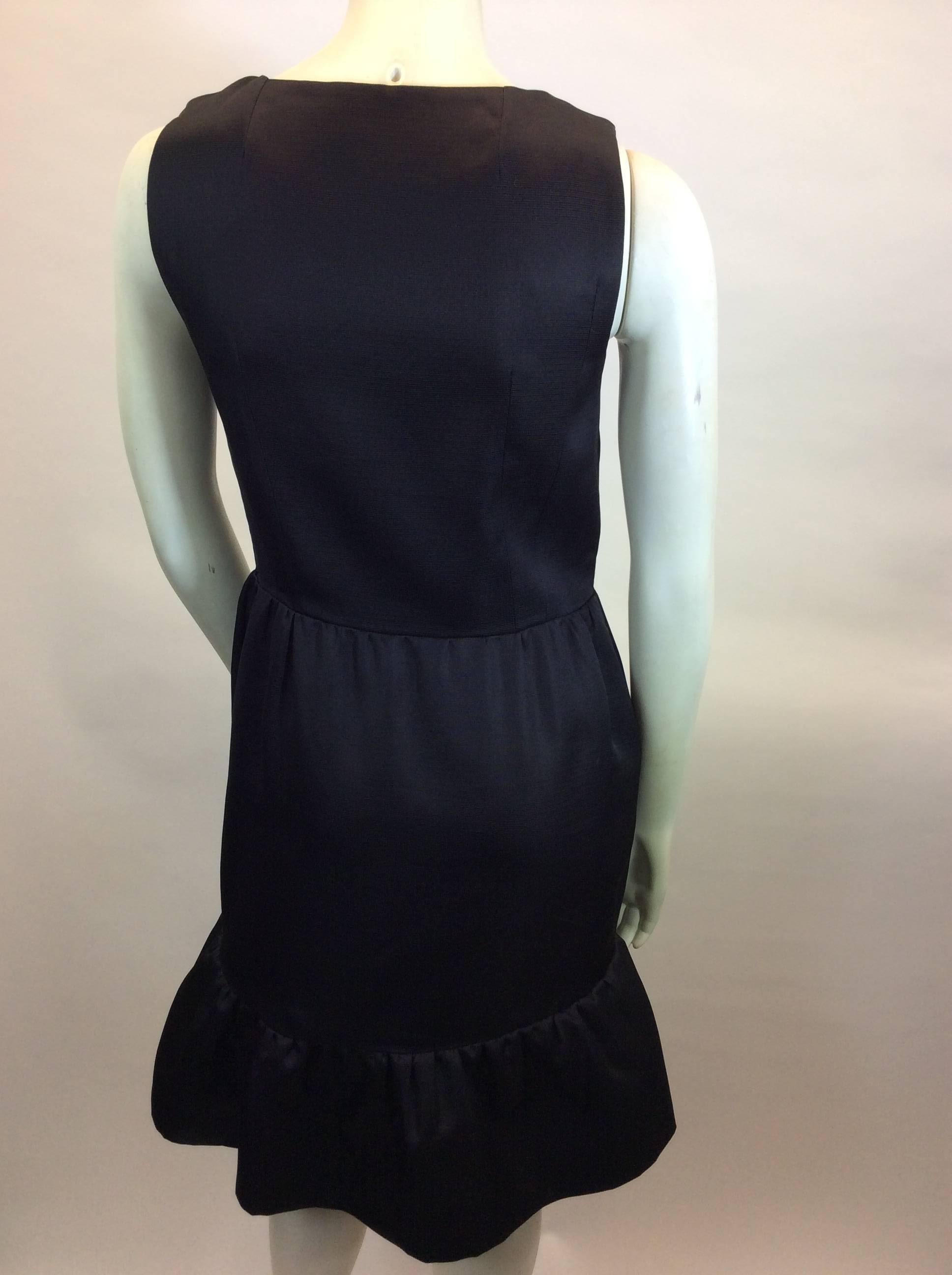 Balenciaga Black Flounce Sleeveless Dress In Excellent Condition For Sale In Narberth, PA