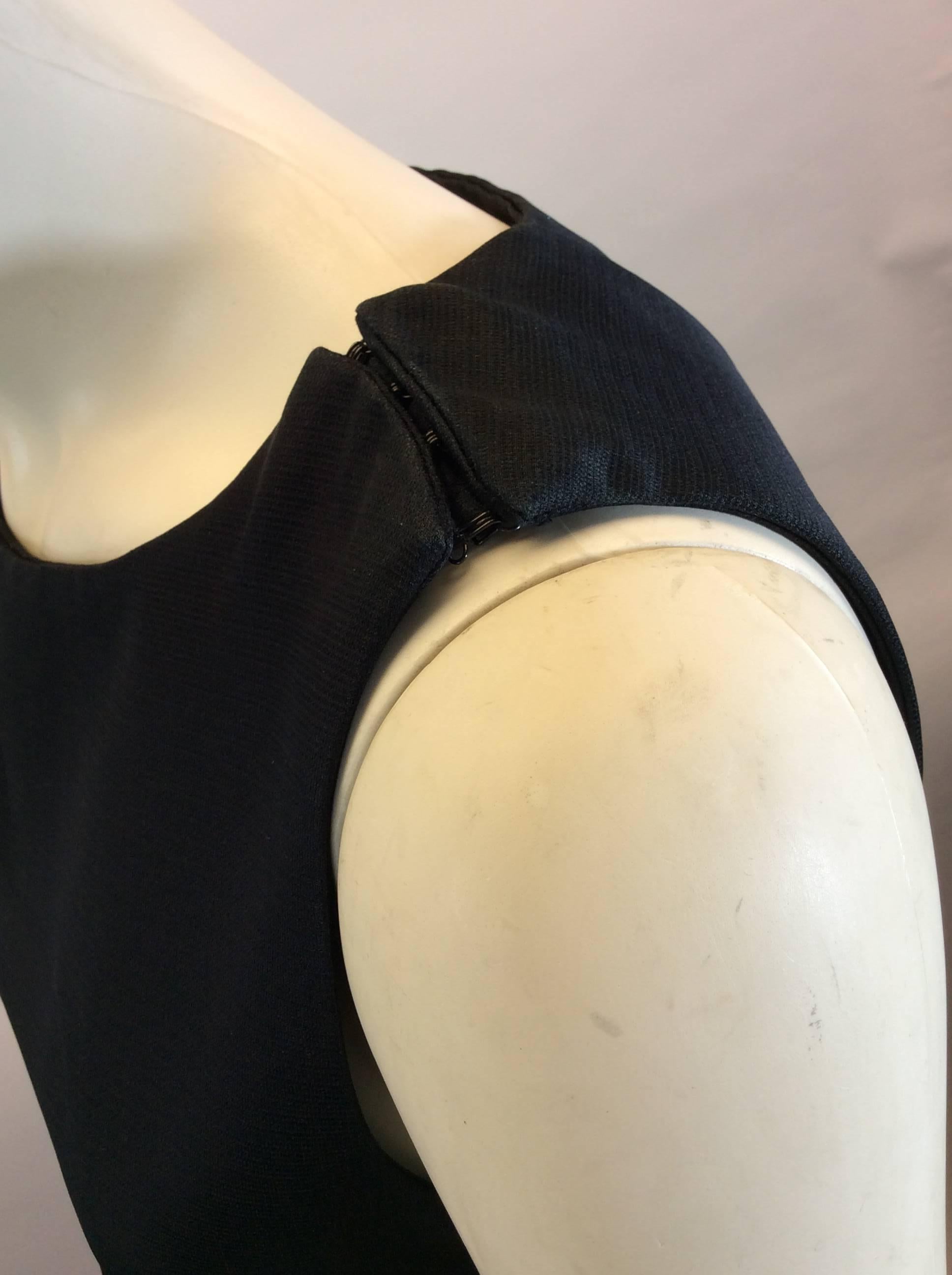 Balenciaga Black Flounce Sleeveless Dress For Sale 1