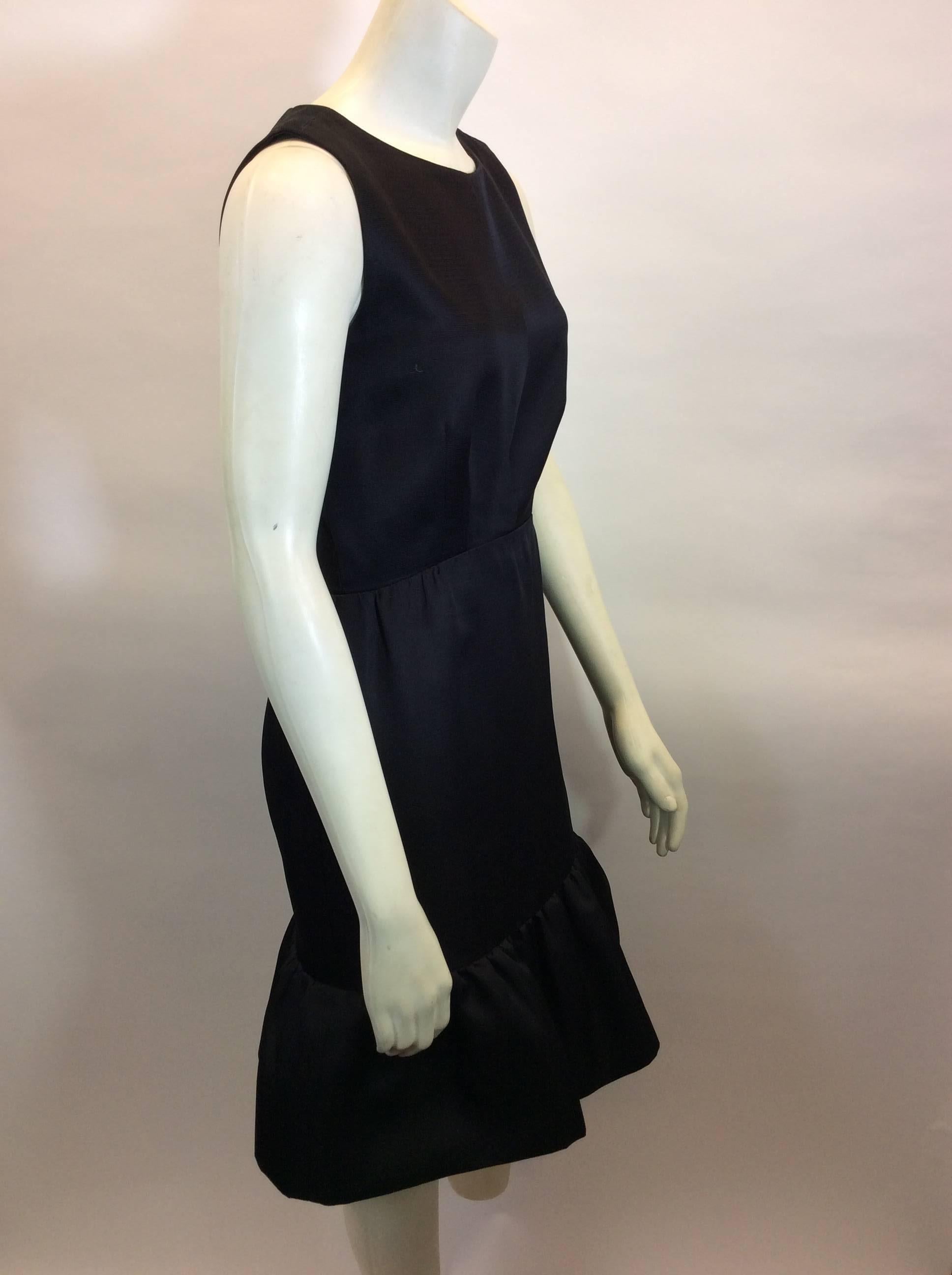 Women's Balenciaga Black Flounce Sleeveless Dress For Sale