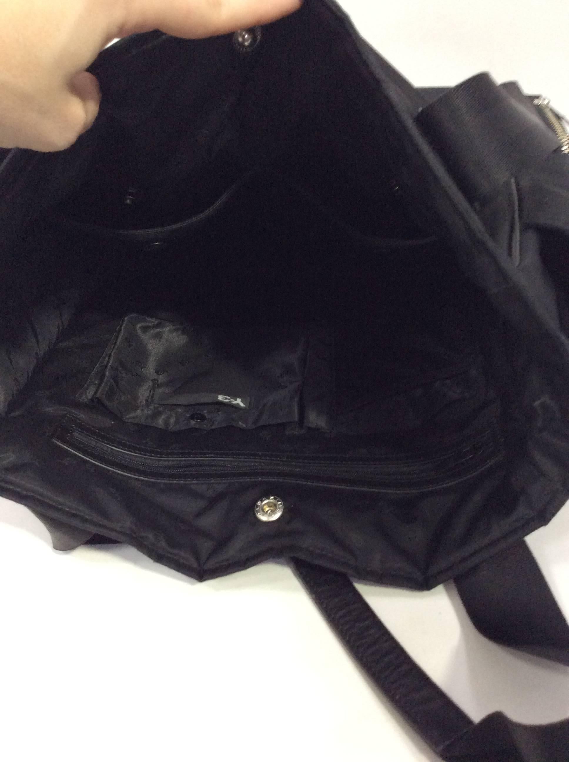 Yohji Yamamoto Multi Pocket Black Handbag In Excellent Condition For Sale In Narberth, PA