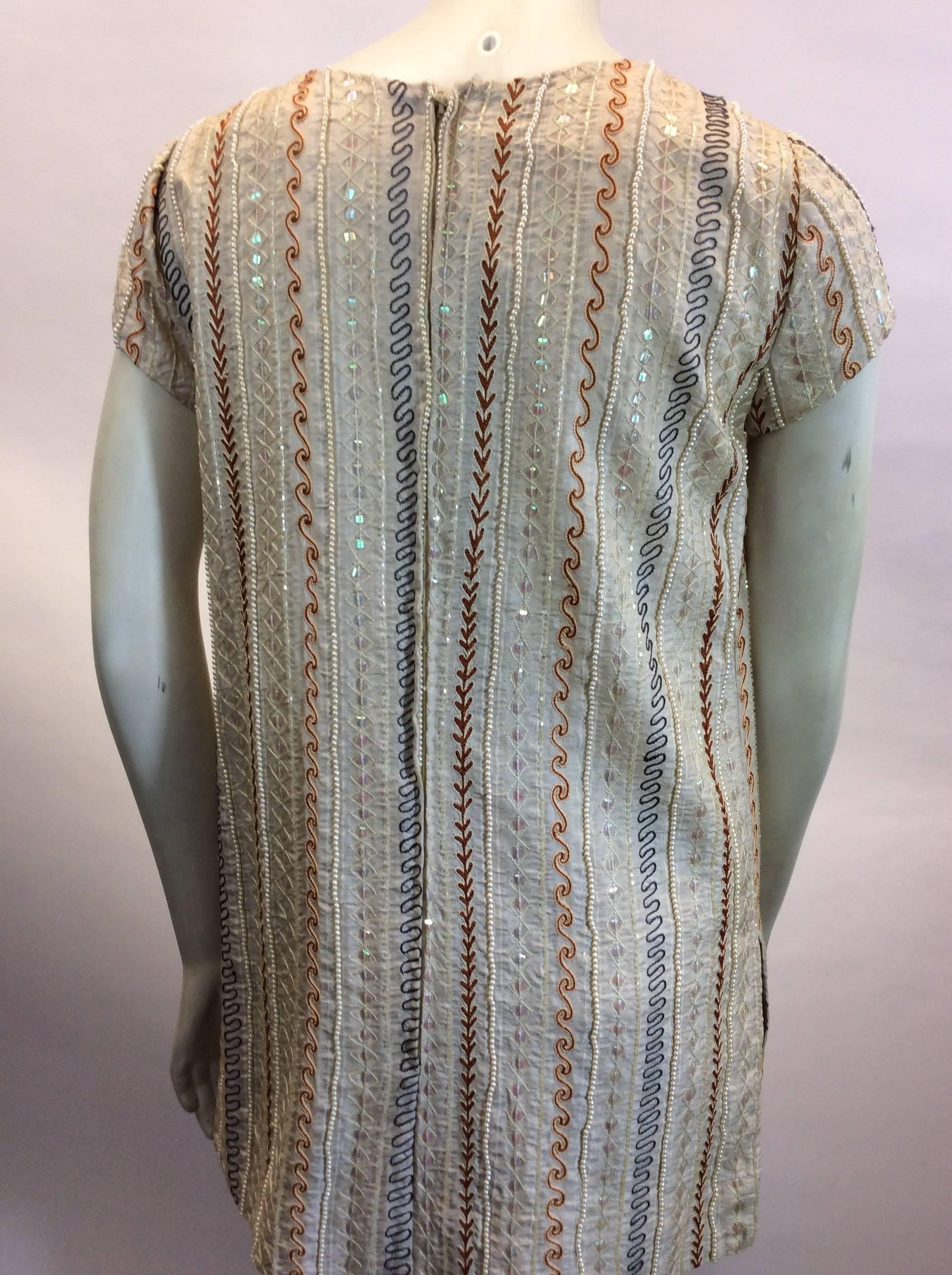 Women's Vintage Beaded Couture Silva Tunic  For Sale