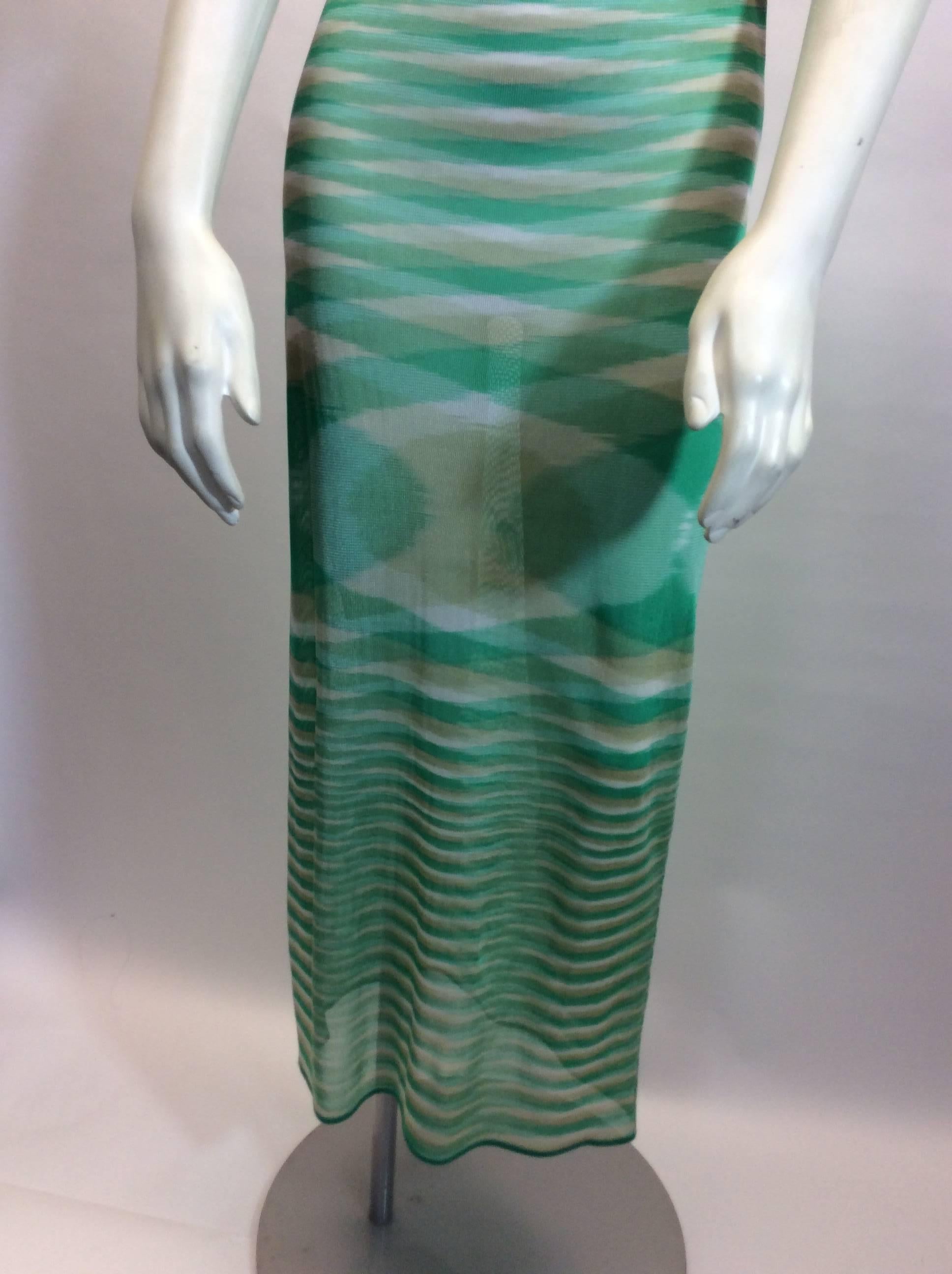 Missoni Knit Low Back Striped Dress In Excellent Condition For Sale In Narberth, PA