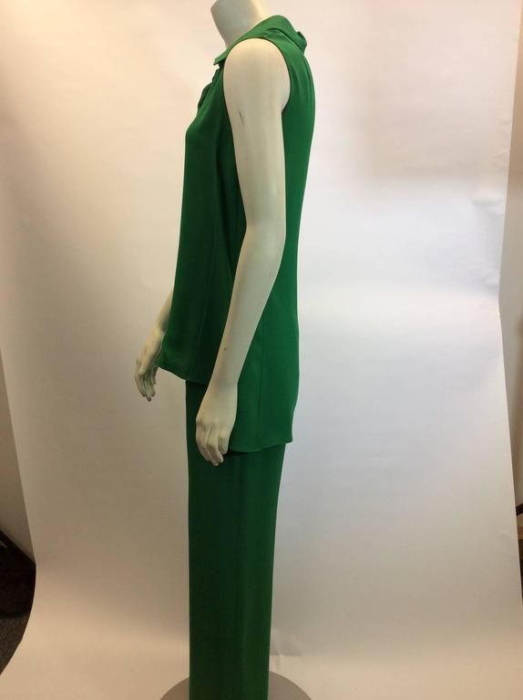 emerald green pant suit women's