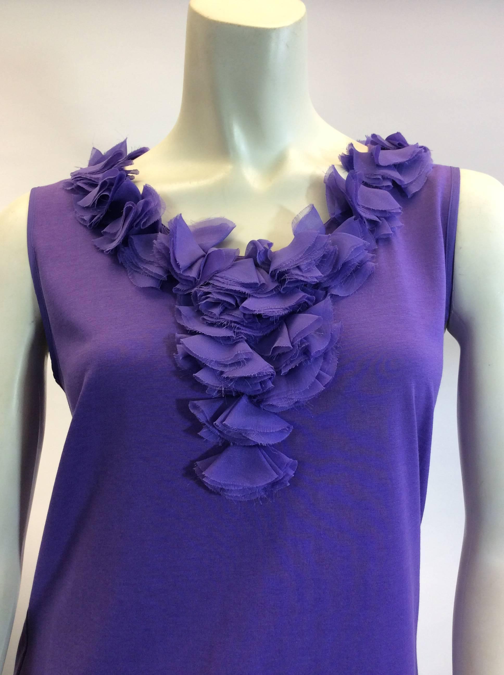 Carolina Herrera Purple Sleeveless Top
Detailed neckline
Made with silk and cotton
Made in Venezuela
Size Medium
